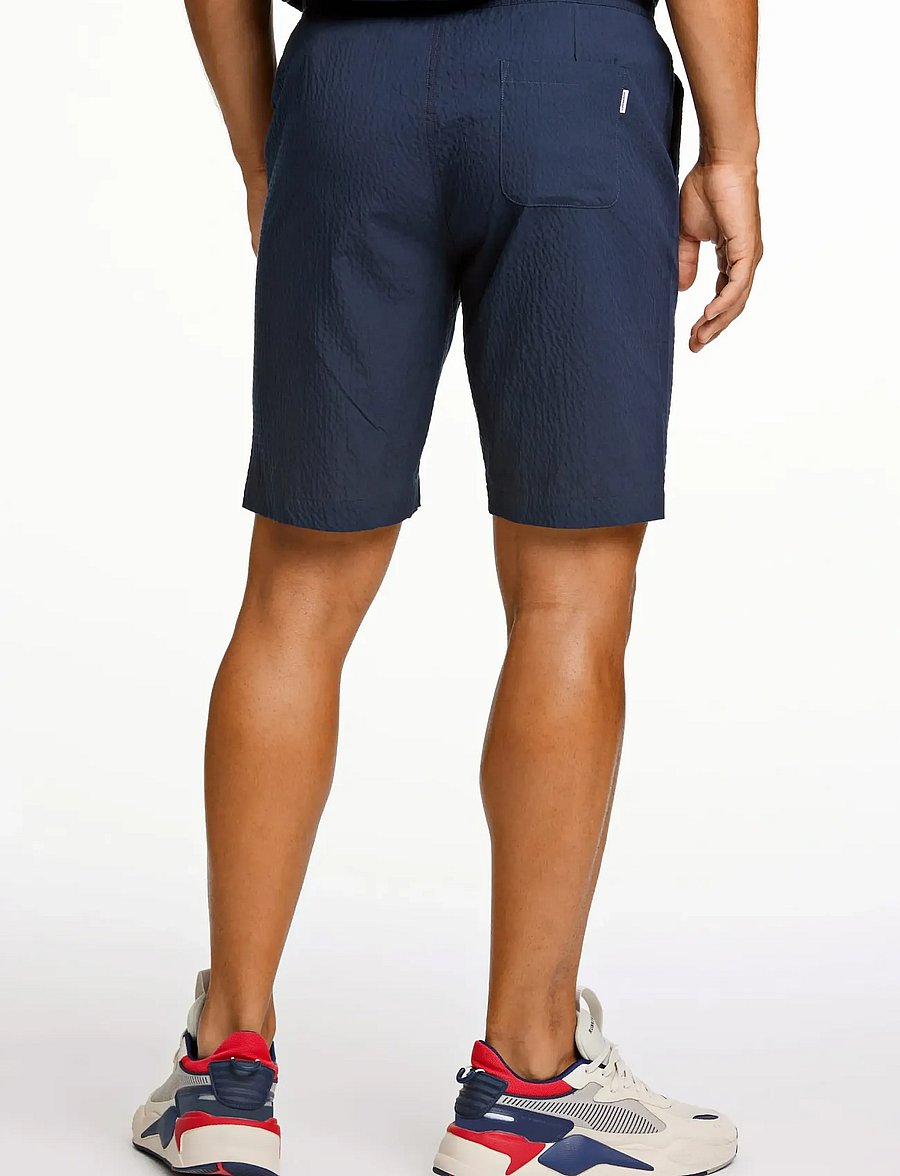 Lindbergh - Seersucker shorts elasticated - ikdienas šorti - navy - 4