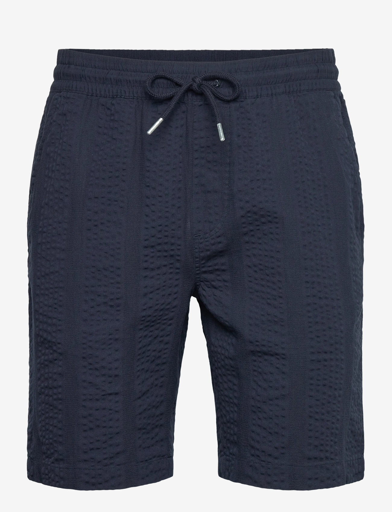 Lindbergh - Structure seersucker shorts - lühikesed vabaajapüksid - deep blue - 0