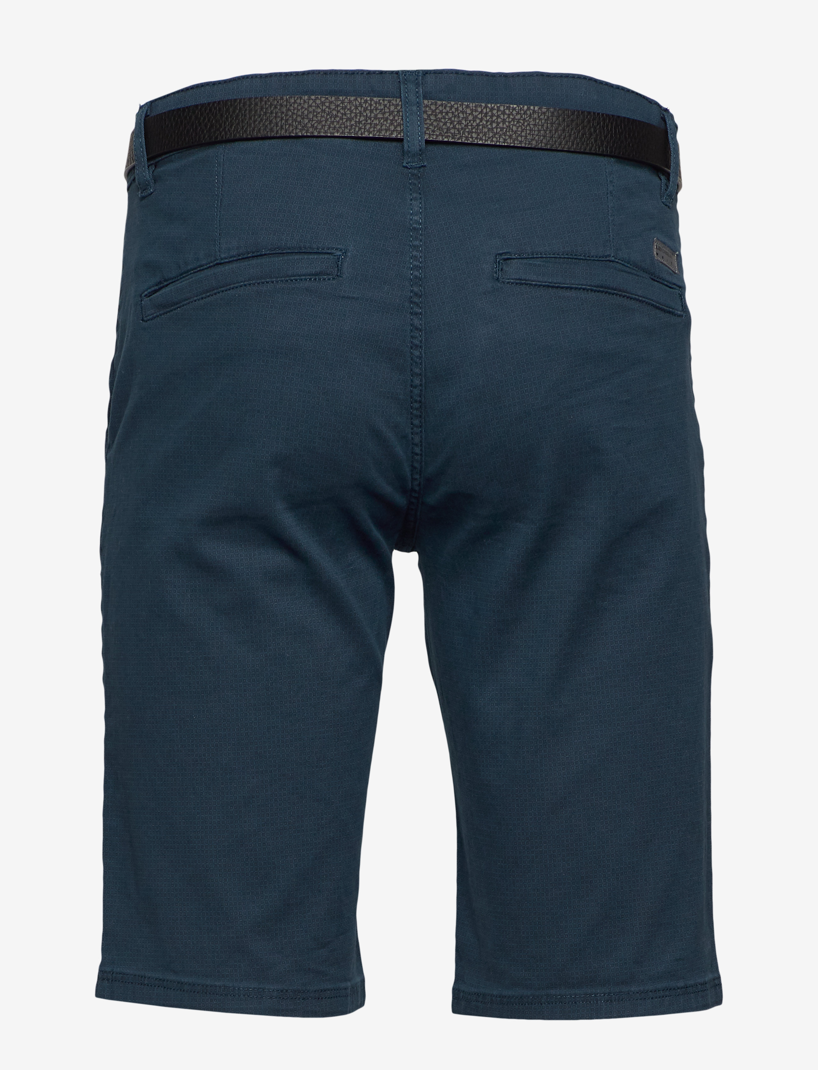 Lindbergh - AOP chino shorts W?. belt - navy - 1