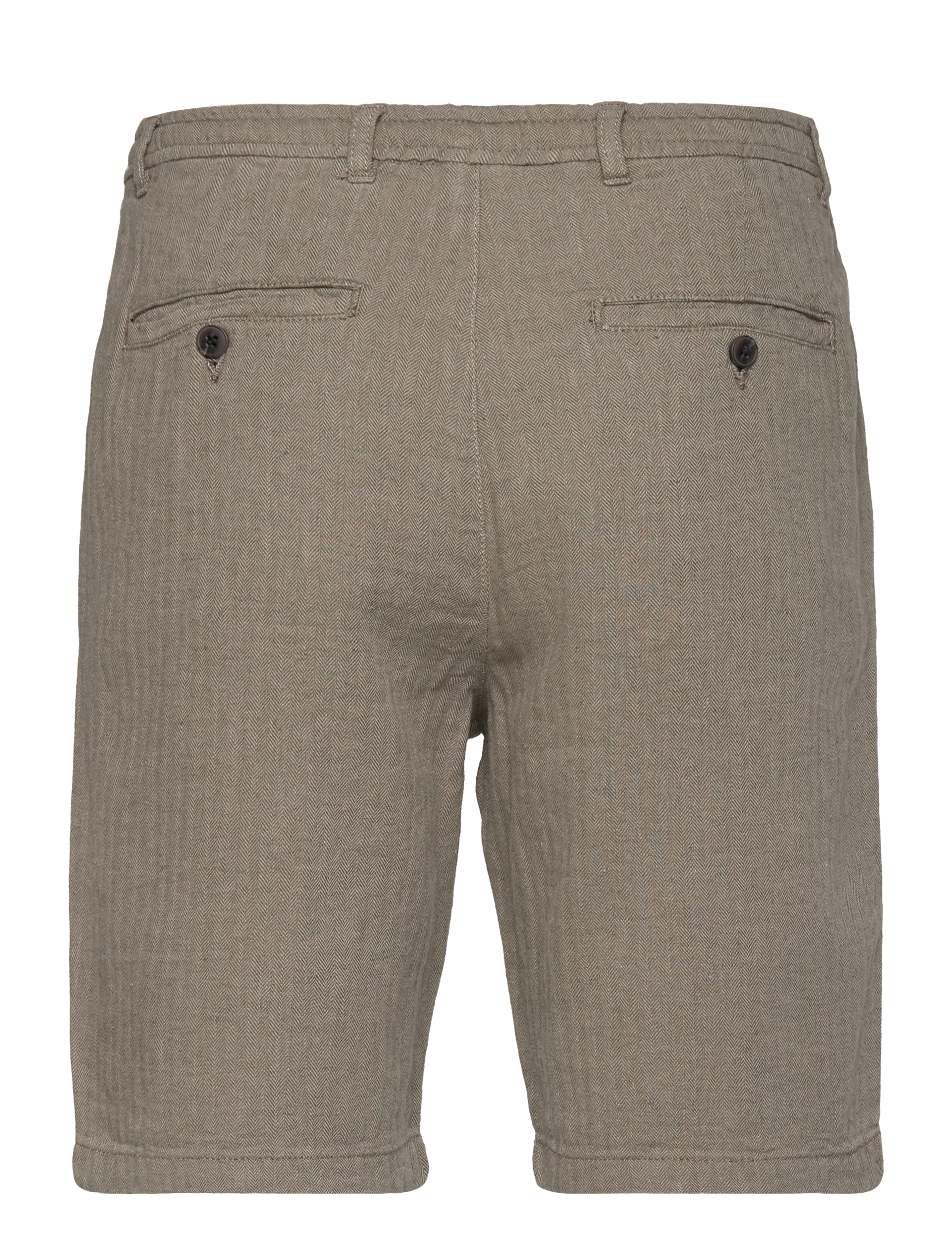 Lindbergh - Linen blend herringbone short - leinen-shorts - army - 2