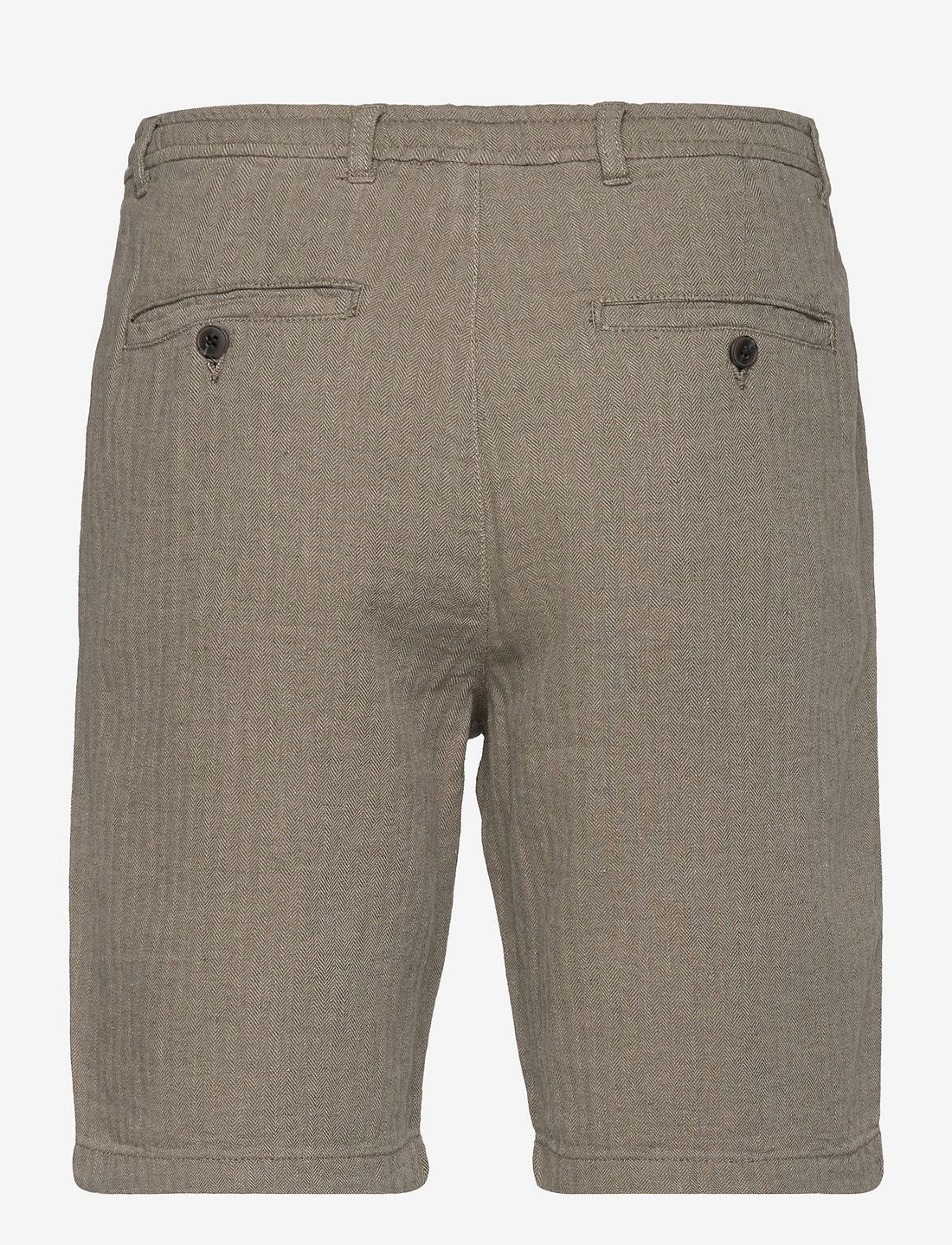Lindbergh - Linen blend herringbone short - hørshorts - army - 2