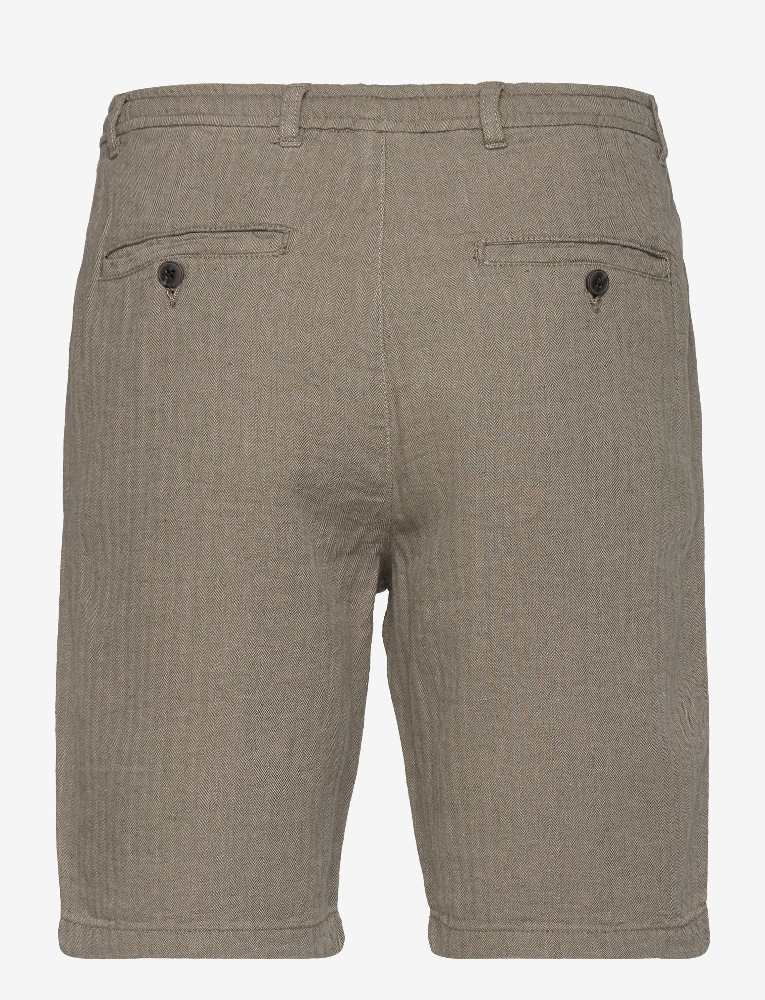 Lindbergh - Linen blend herringbone short - linneshorts - army - 2