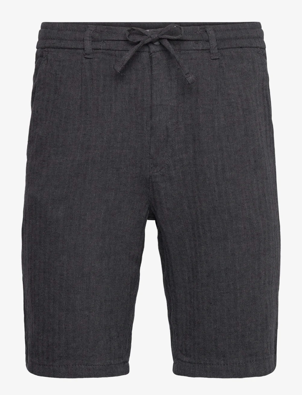 Lindbergh - Linen blend herringbone short - linased lühikesed püksid - black - 0