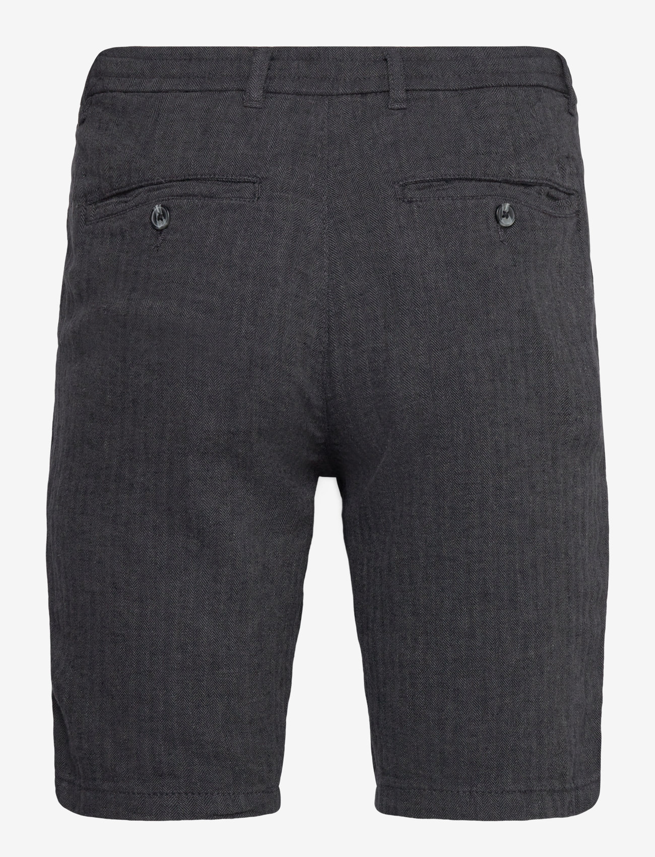 Lindbergh - Linen blend herringbone short - linased lühikesed püksid - black - 1