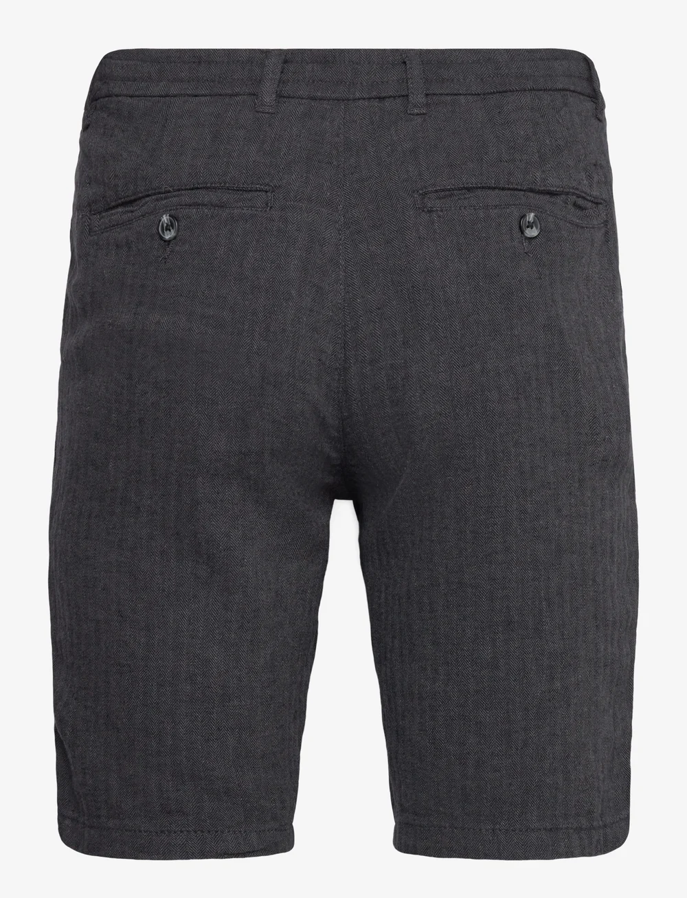 Lindbergh - Linen blend herringbone short - linased lühikesed püksid - black - 1