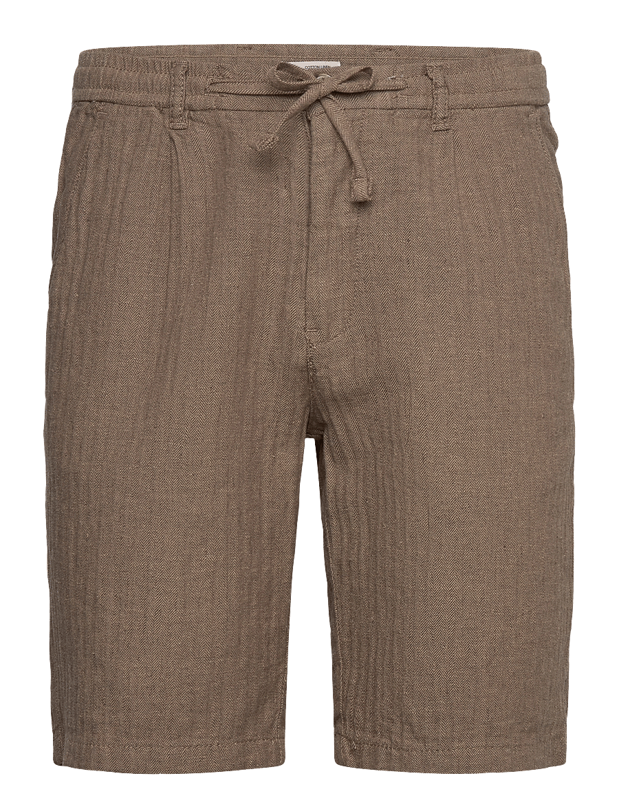 Lindbergh - Linen blend herringbone short - linased lühikesed püksid - dk stone - 1