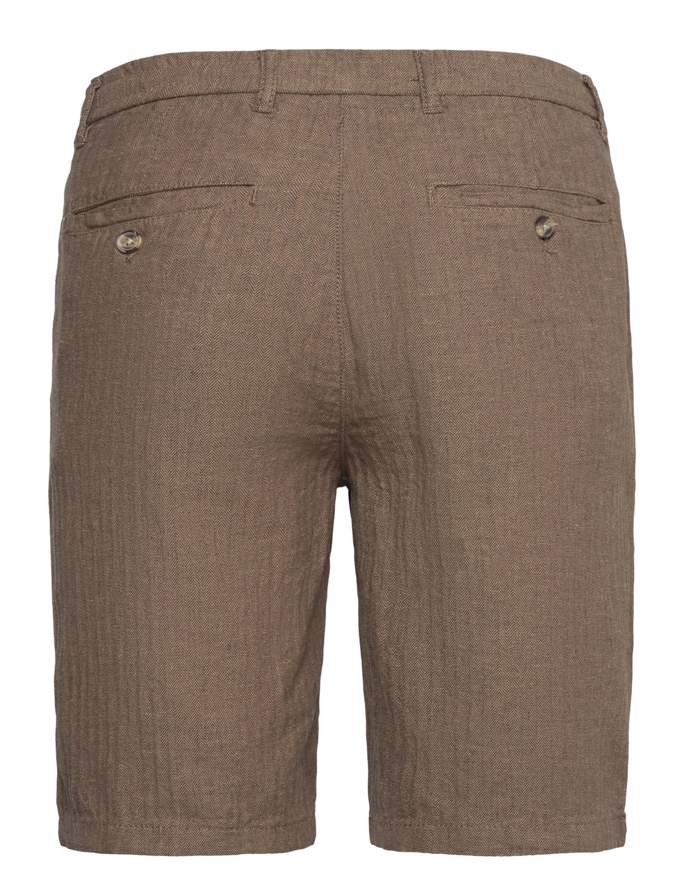 Lindbergh - Linen blend herringbone short - leinen-shorts - dk stone - 1