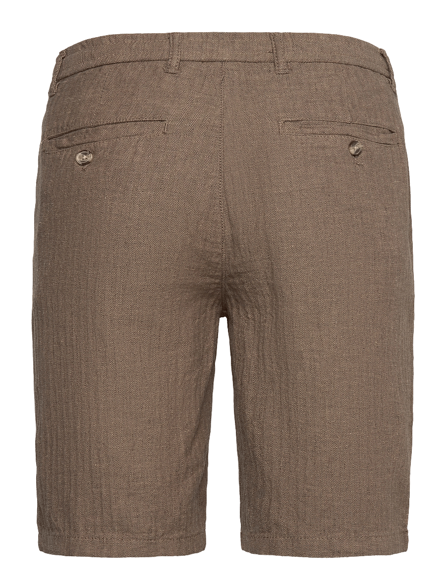 Lindbergh - Linen blend herringbone short - linased lühikesed püksid - dk stone - 2