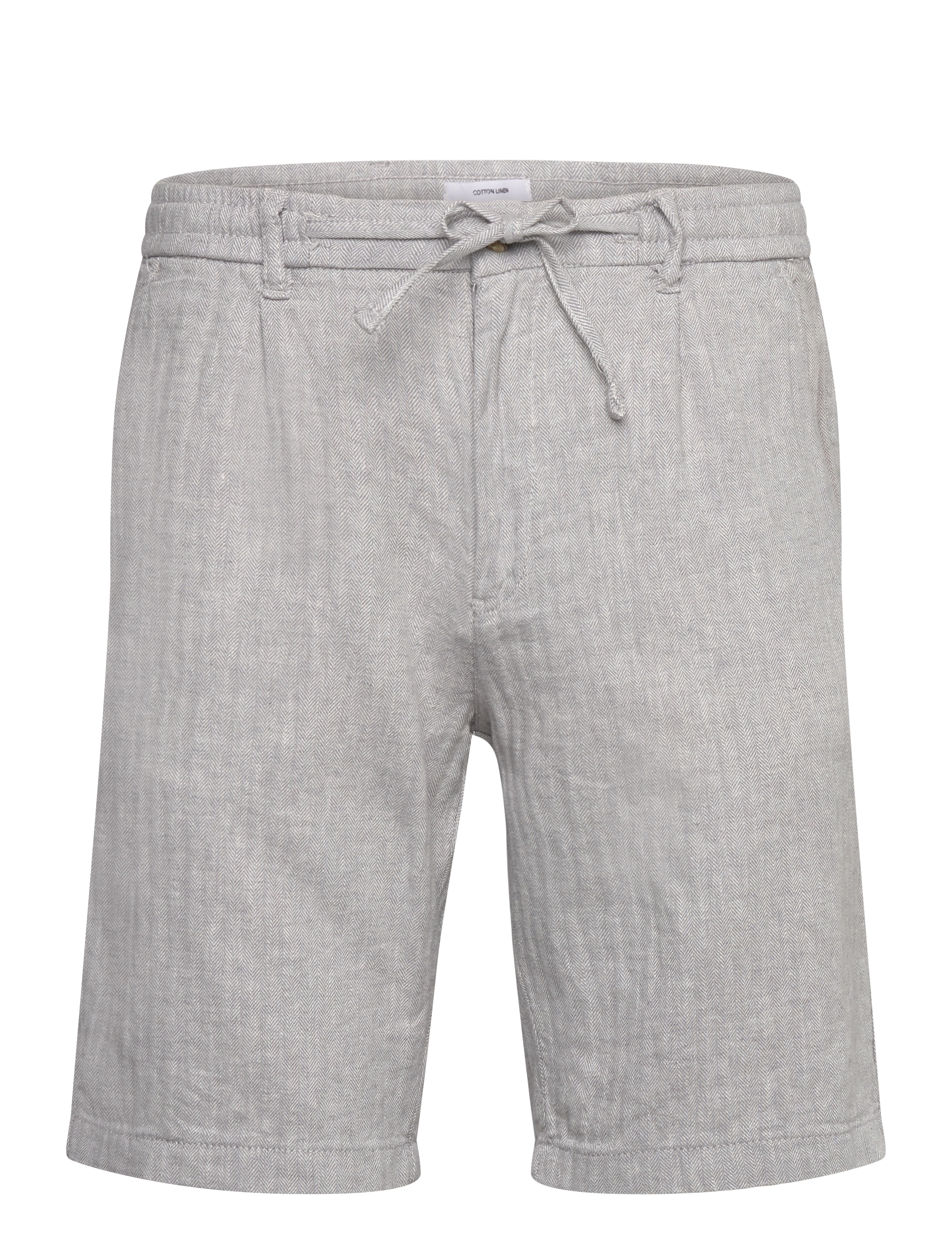 LINDBERGH Linen Blend Herringbone Kurz Grau - L - Herren
