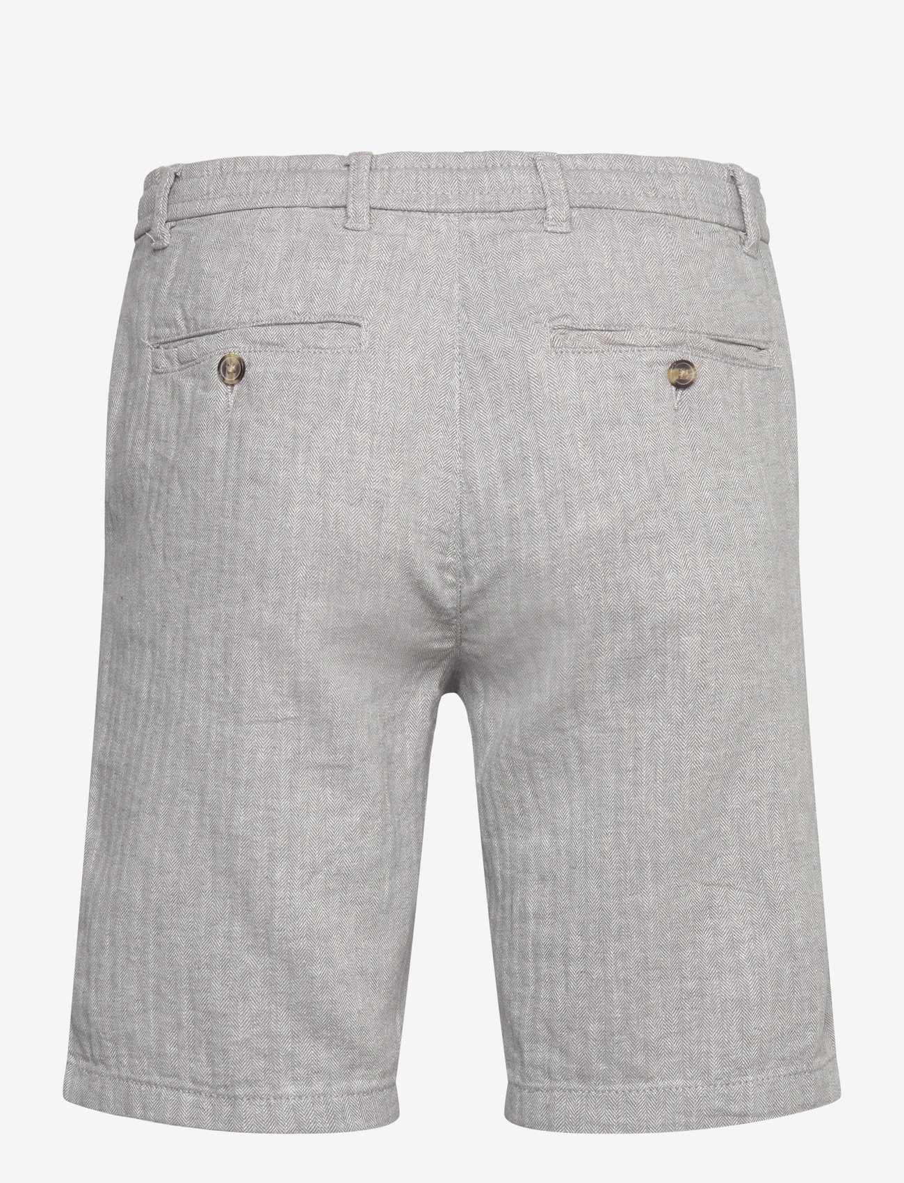 Lindbergh - Linen blend herringbone short - leinen-shorts - grey - 1