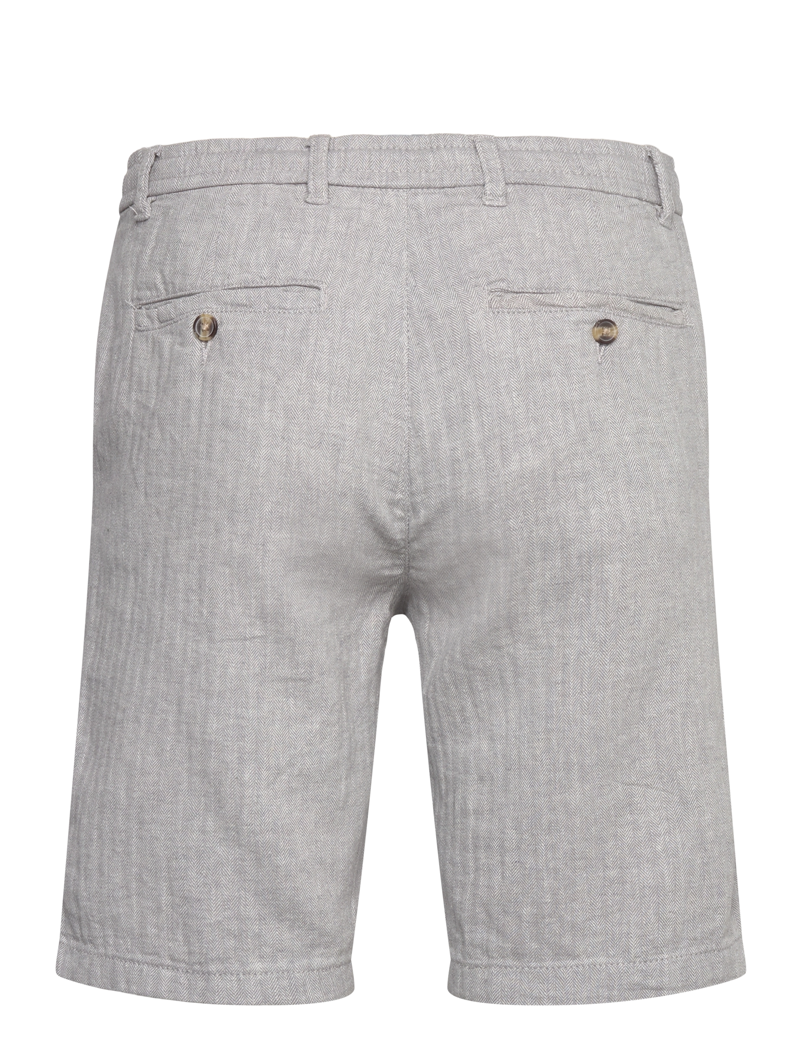Lindbergh - Linen blend herringbone short - leinen-shorts - grey - 2