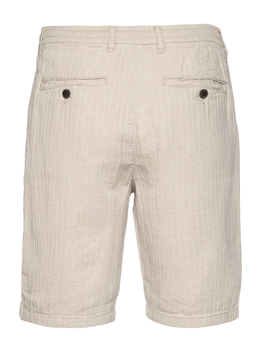 Lindbergh - Linen blend herringbone short - linen shorts - lt stone - 2