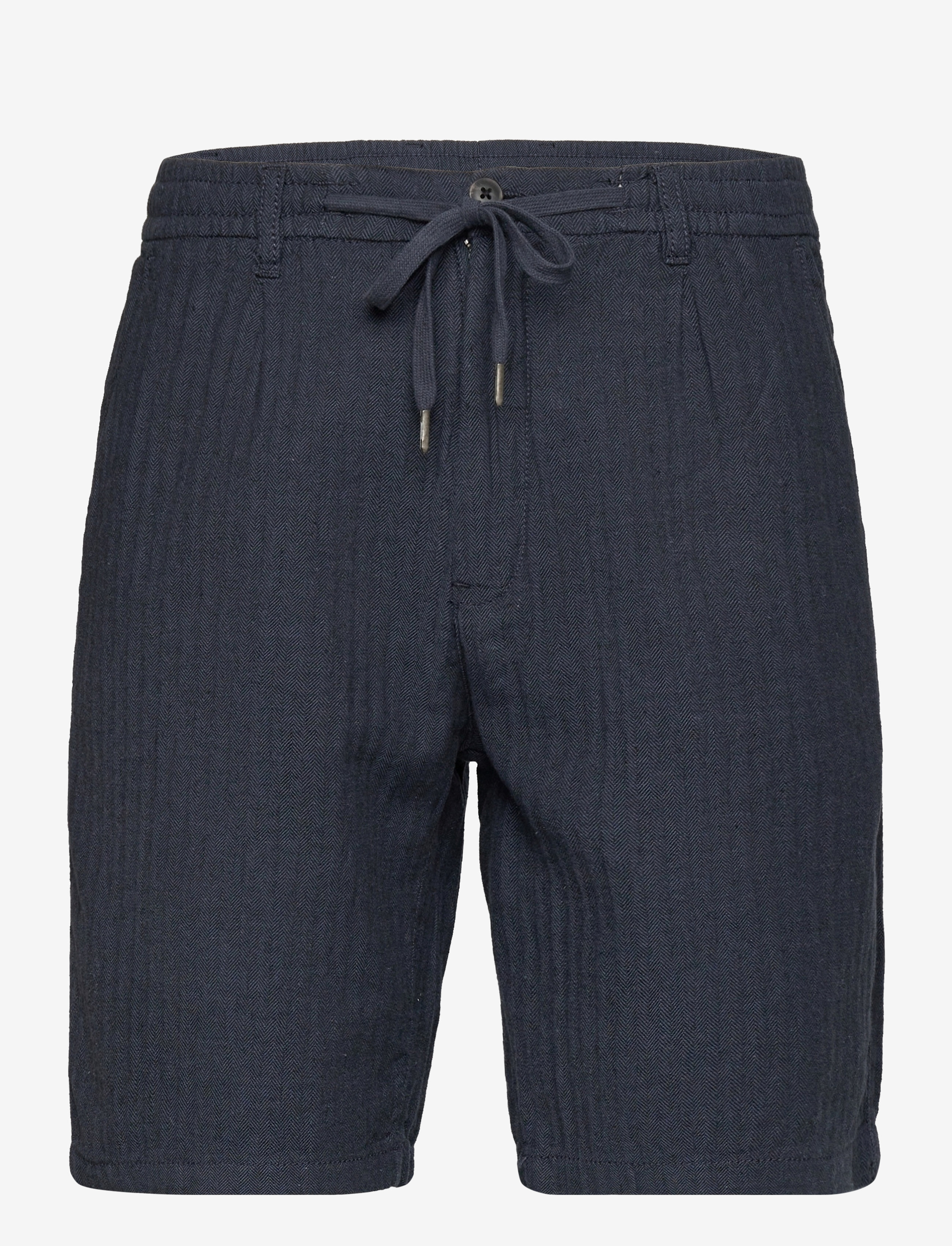 LINDBERGH Linen Blend Herringbone Kurz Blau - L - Herren