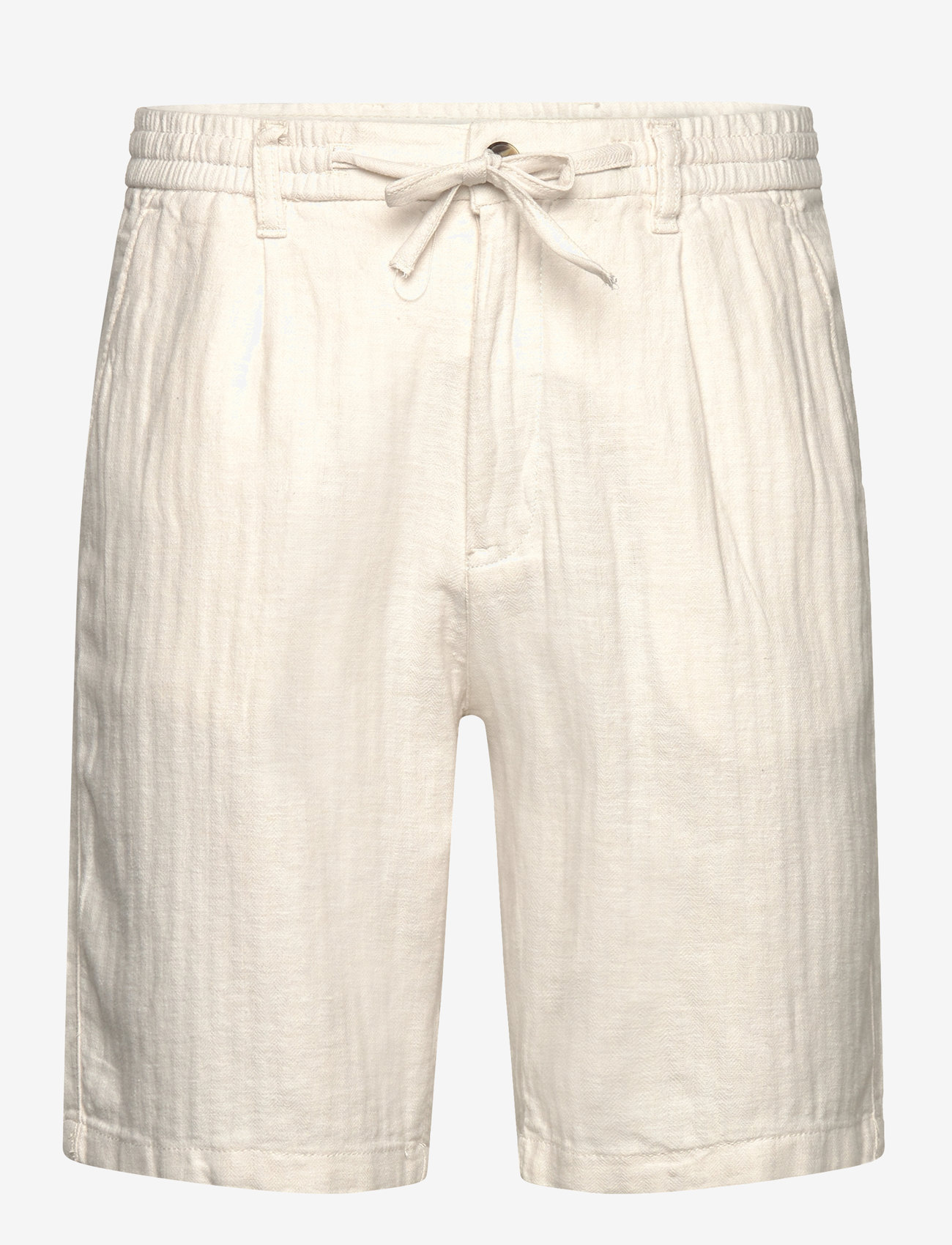 Lindbergh - Linen blend herringbone short - linneshorts - optical white - 0
