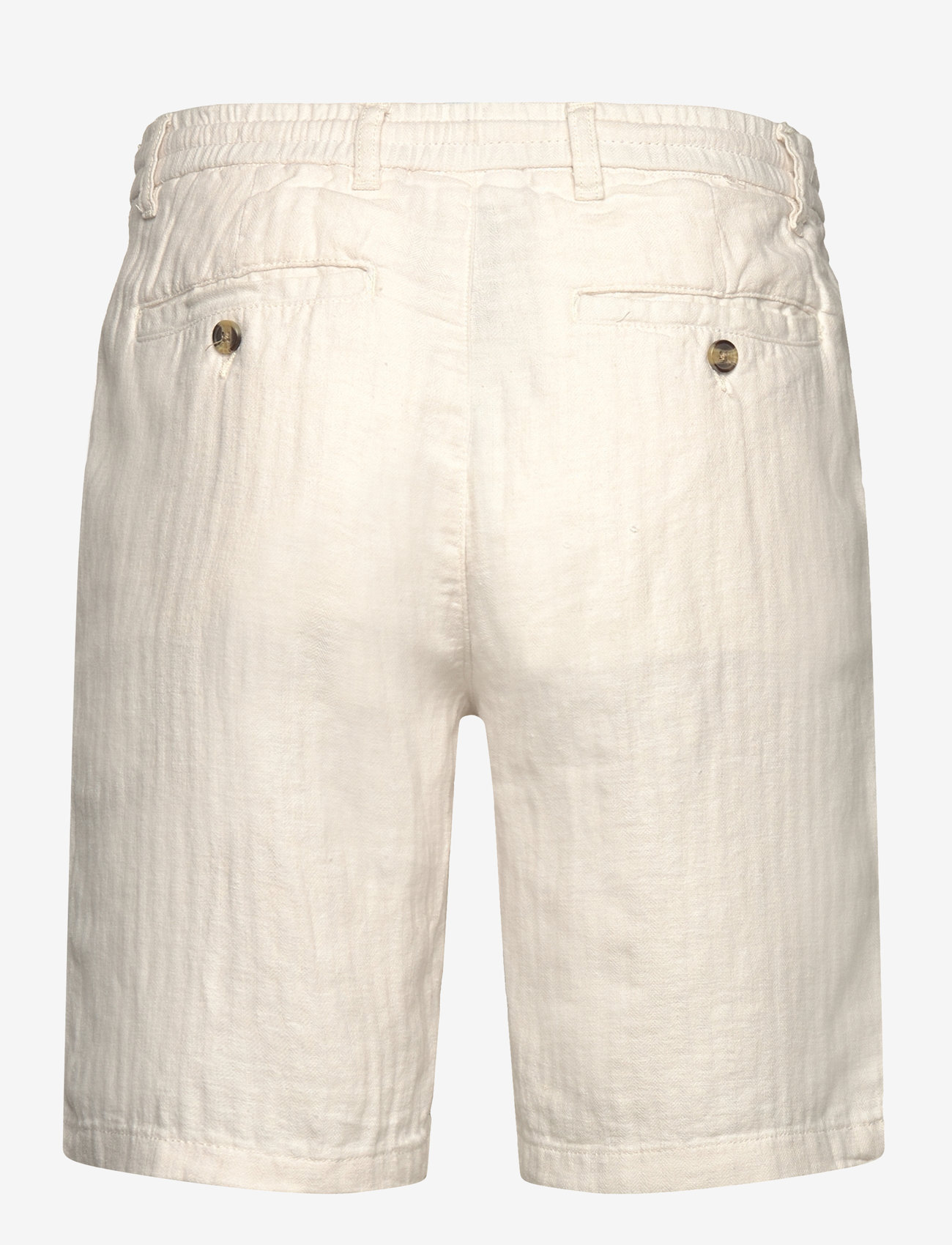 Lindbergh - Linen blend herringbone short - linneshorts - optical white - 1