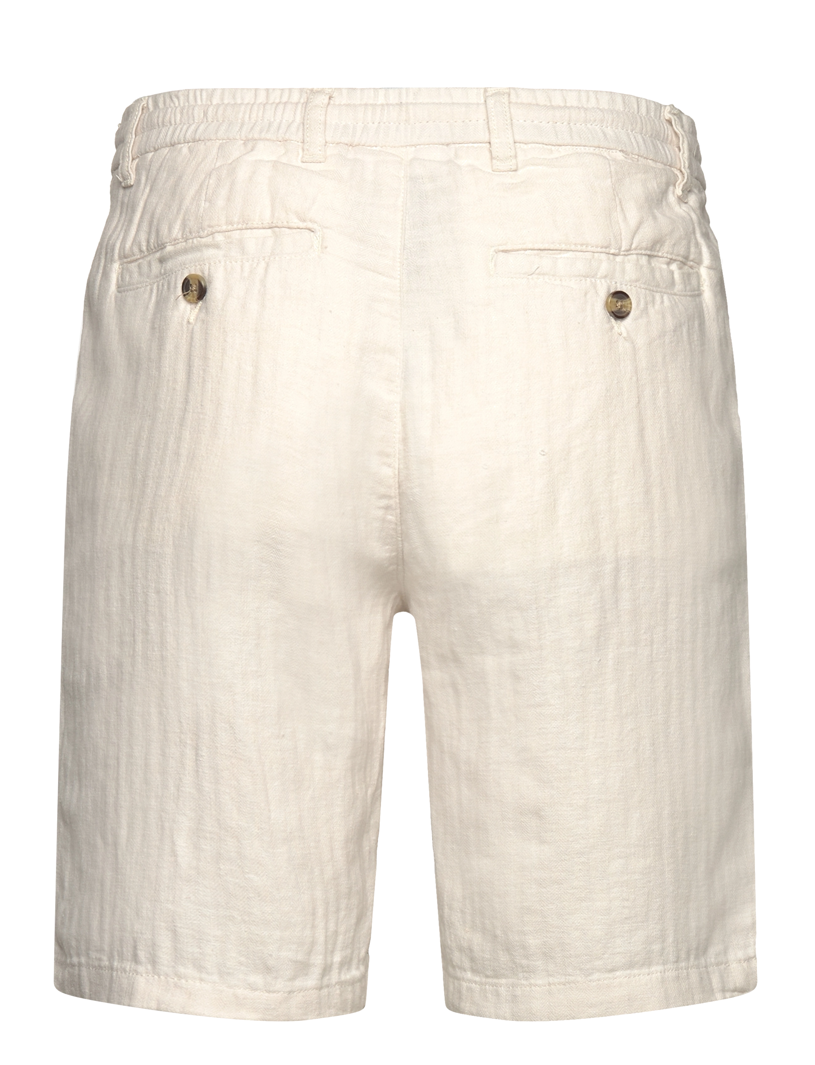 Lindbergh - Linen blend herringbone short - linneshorts - optical white - 1