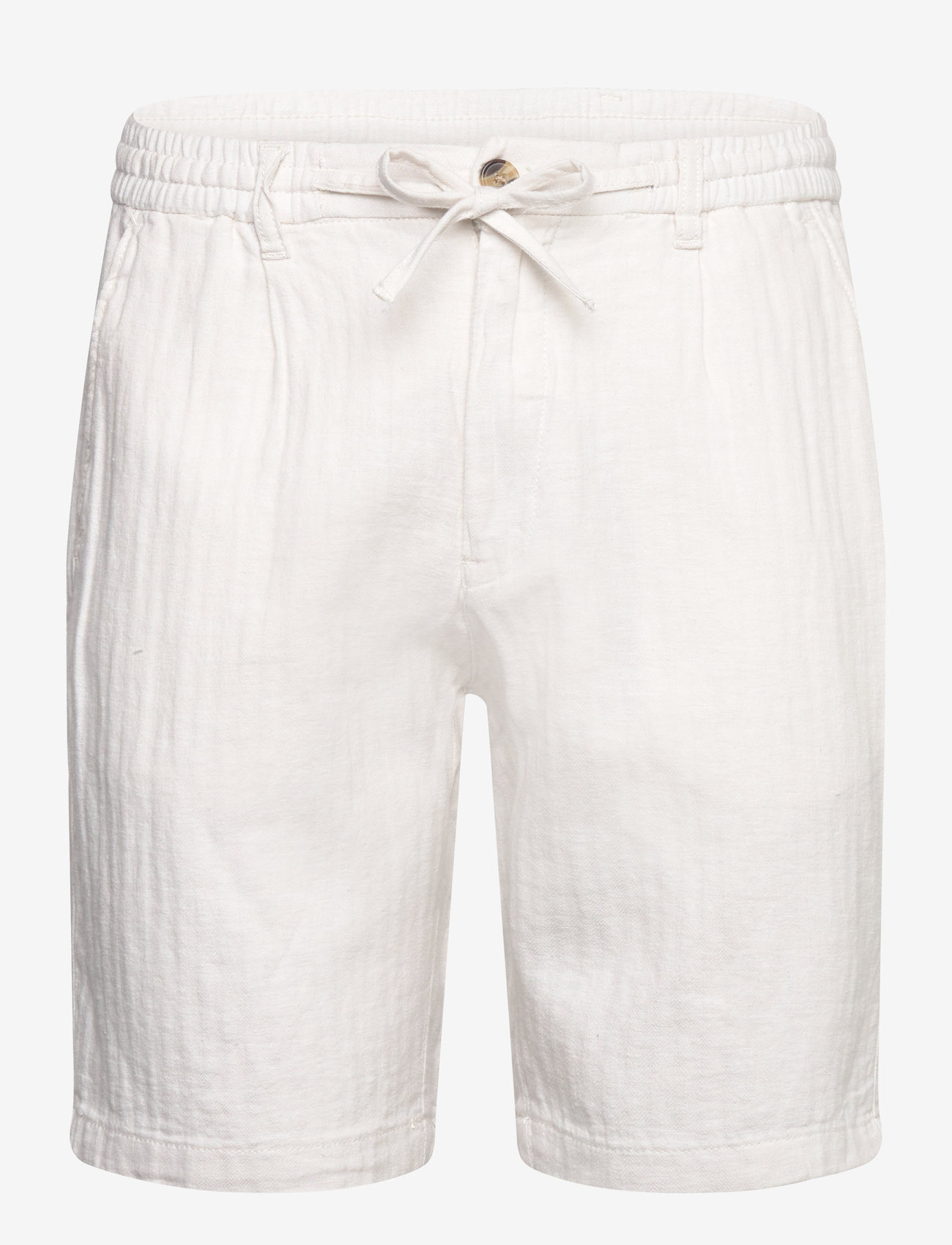 Lindbergh - Linen blend herringbone short - hørshorts - optical white - 0
