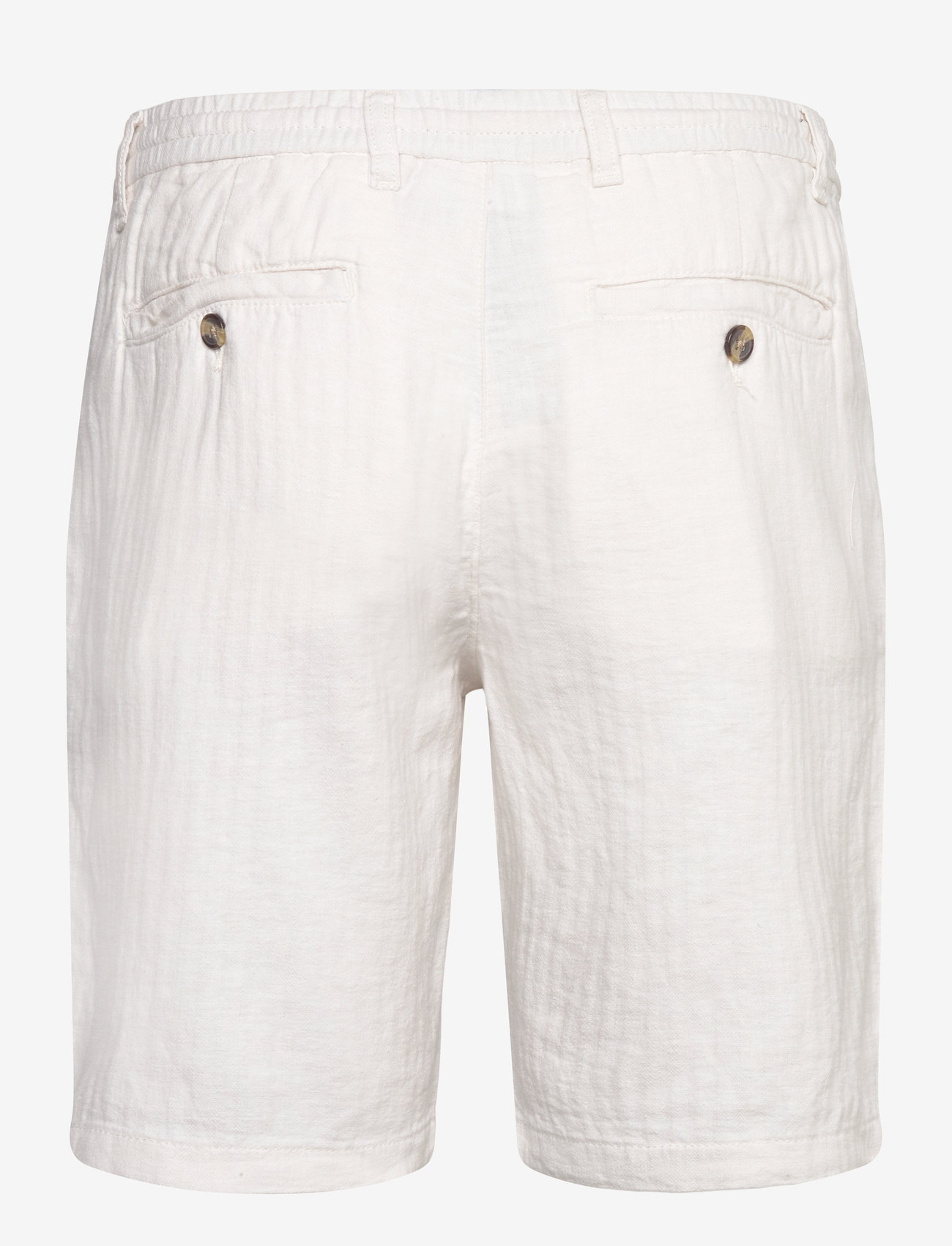 Lindbergh - Linen blend herringbone short - hørshorts - optical white - 1