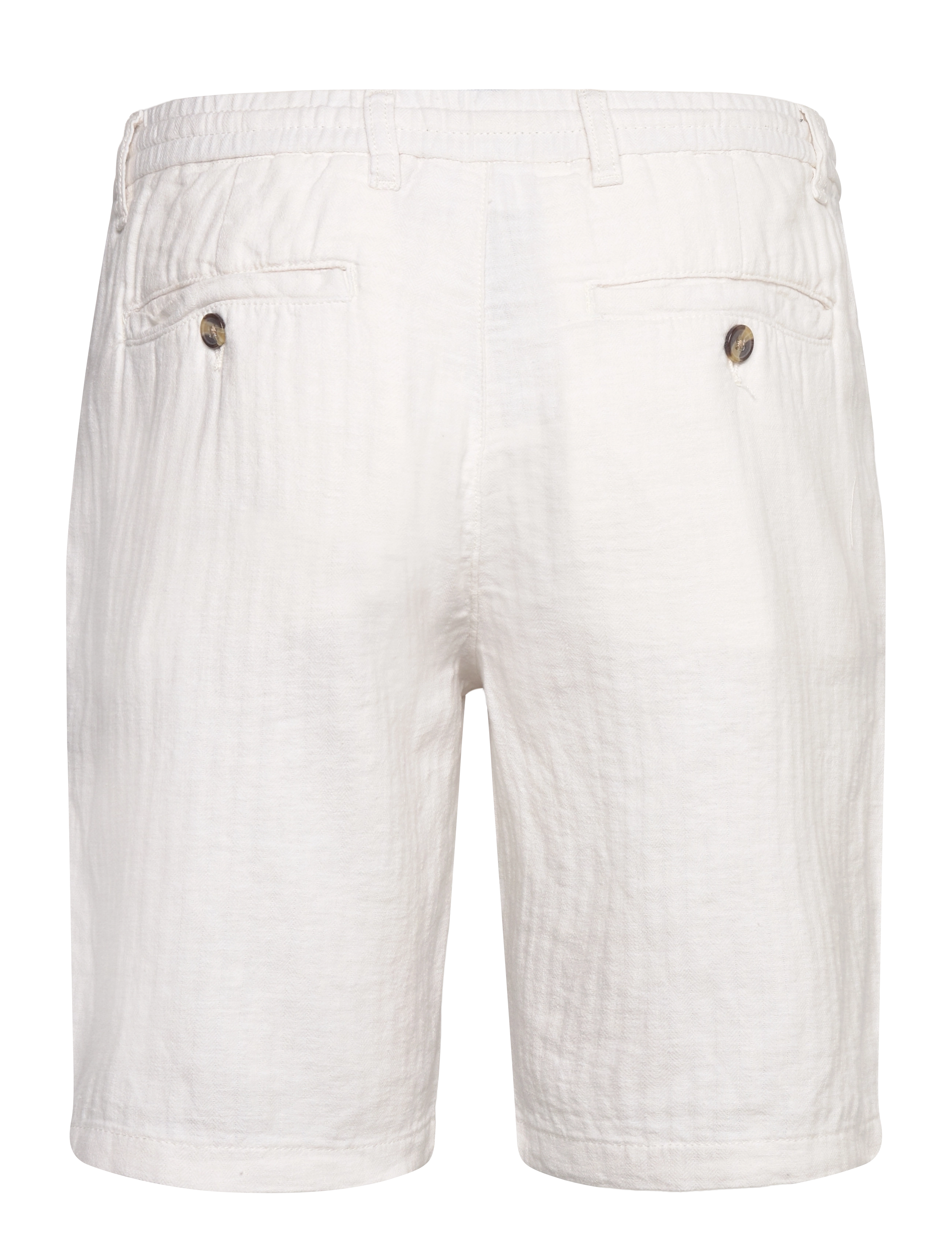 Lindbergh - Linen blend herringbone short - linneshorts - optical white - 2