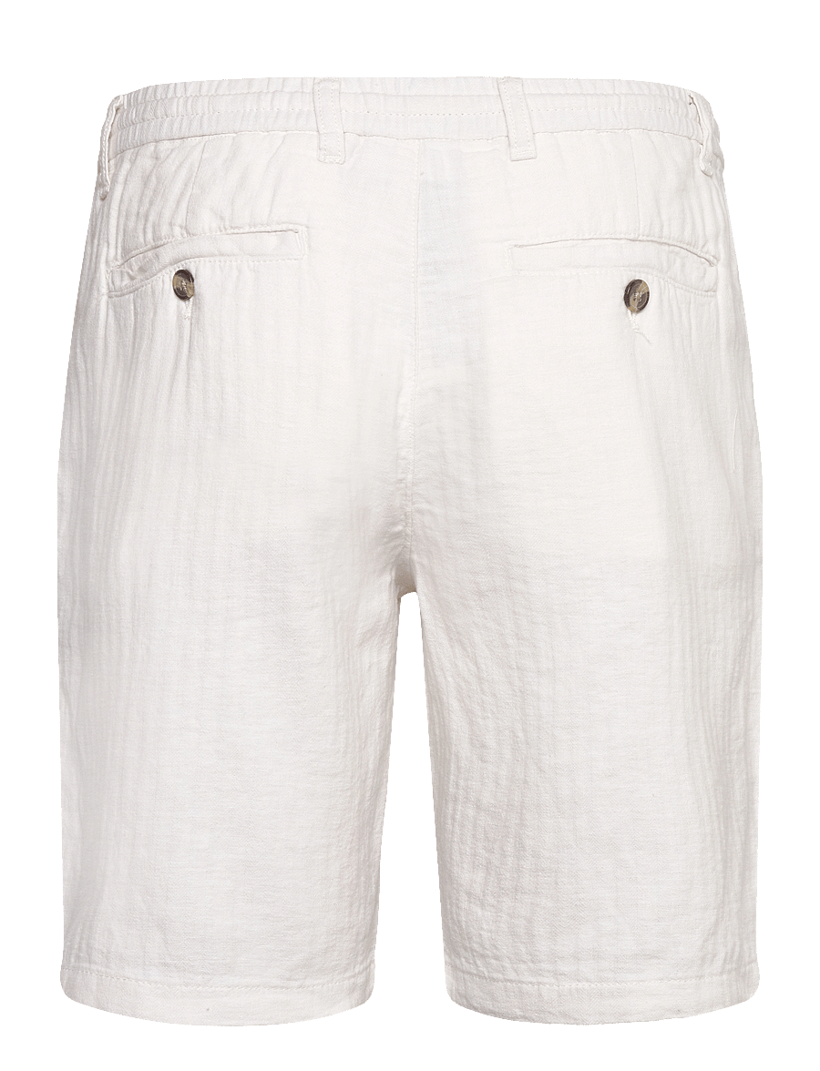 Lindbergh - Linen blend herringbone short - linen shorts - optical white - 2