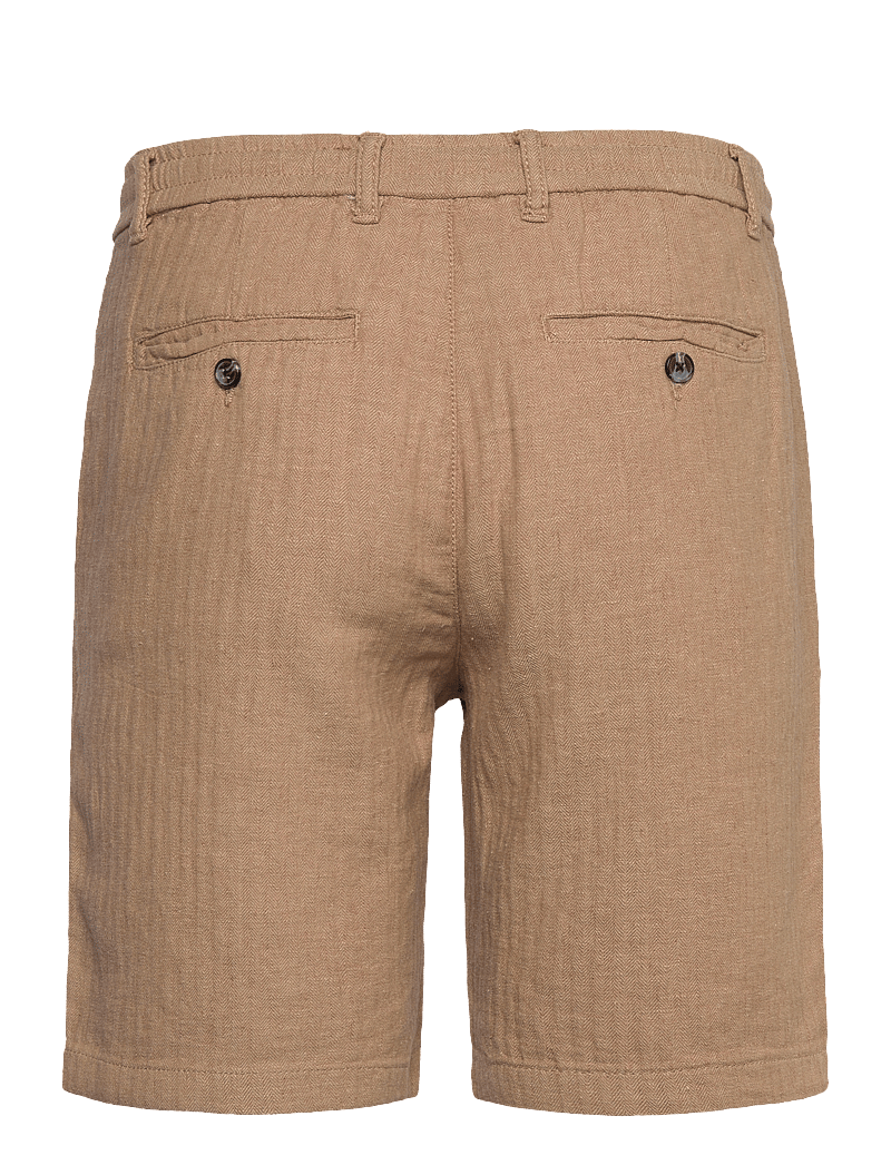 Lindbergh - Linen blend herringbone short - linased lühikesed püksid - sand - 1