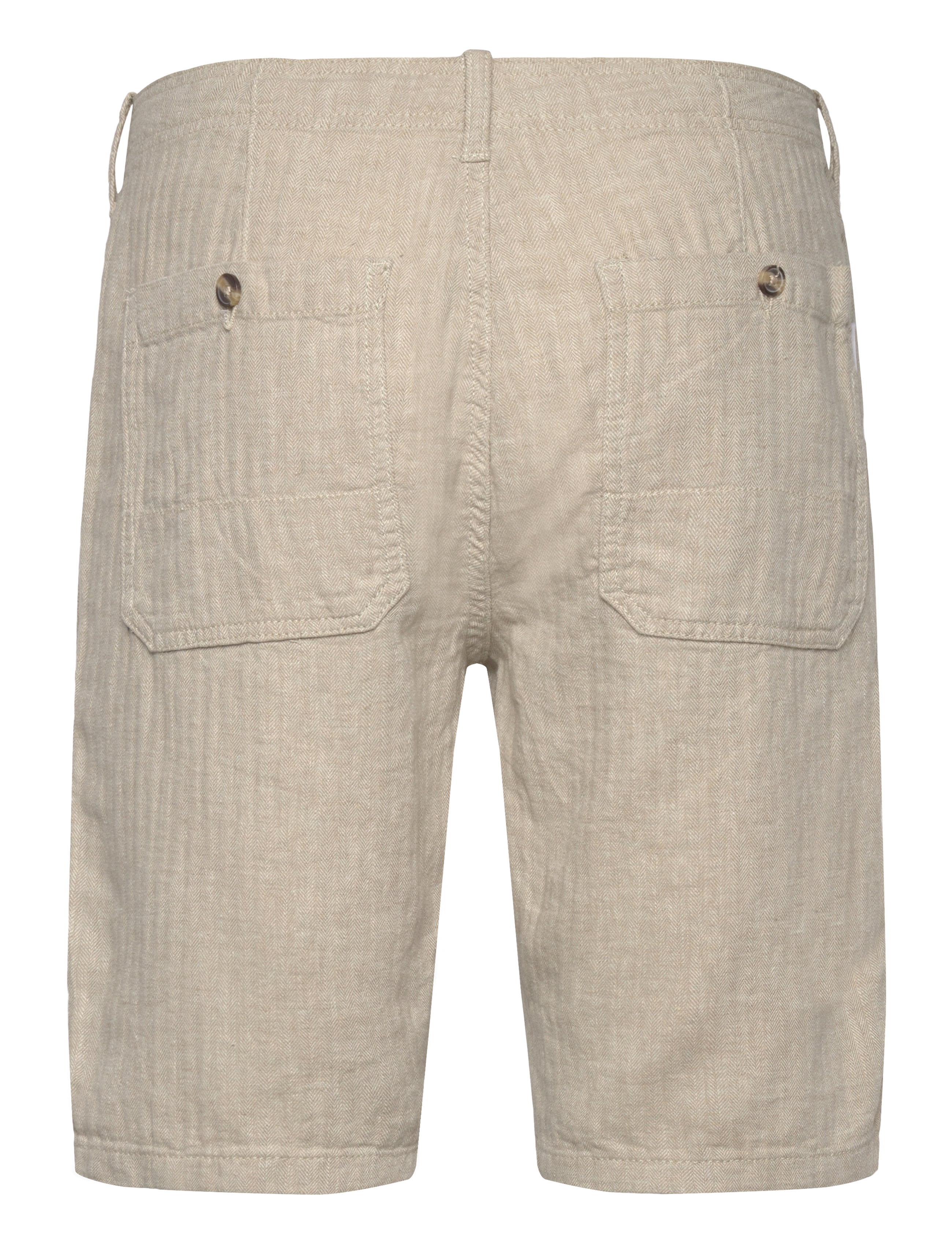 Lindbergh - Linen blend herringbone shortsLinen blend herringbone shorts - leinen-shorts - lt stone - 1