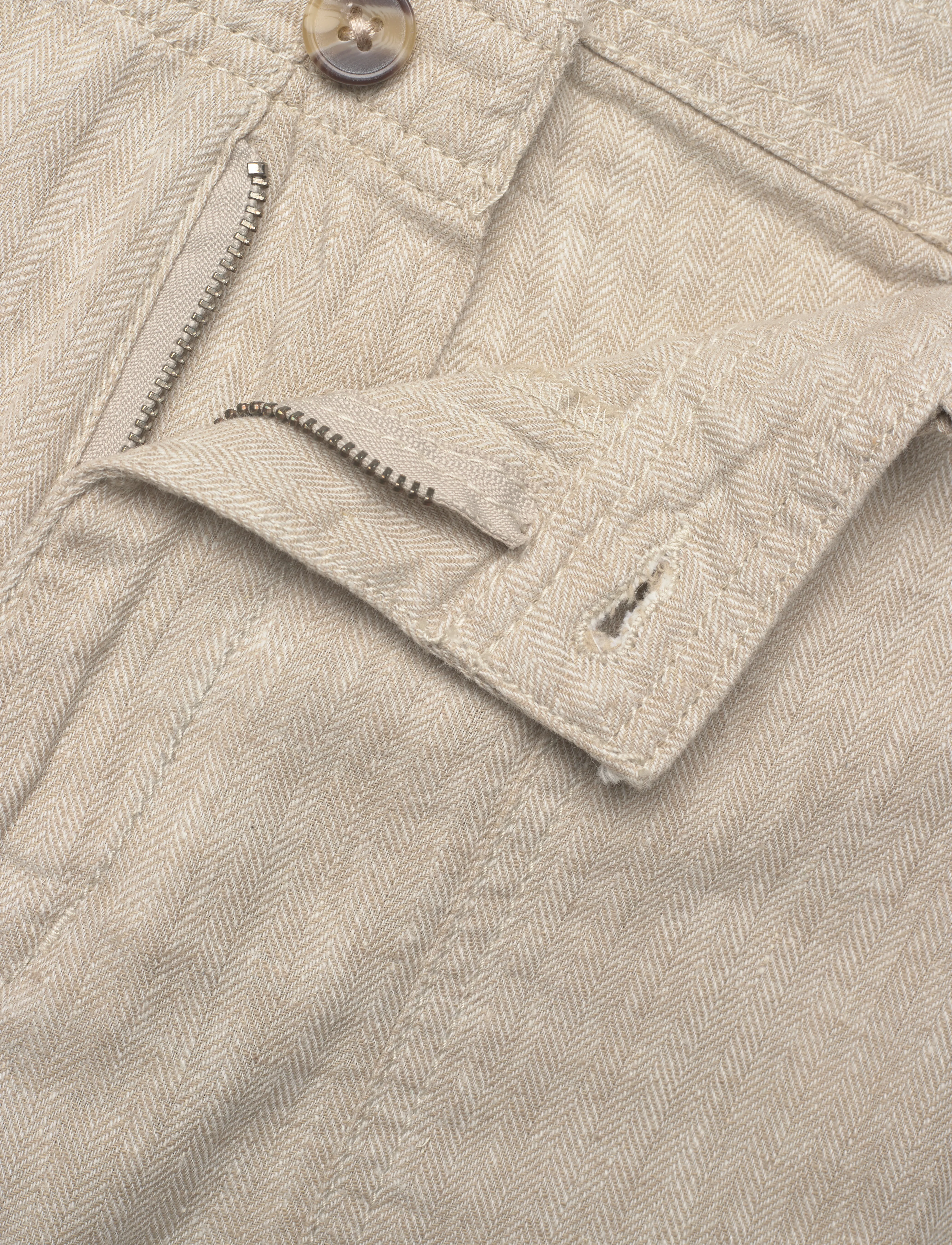 Lindbergh - Linen blend herringbone shortsLinen blend herringbone shorts - leinen-shorts - lt stone - 2