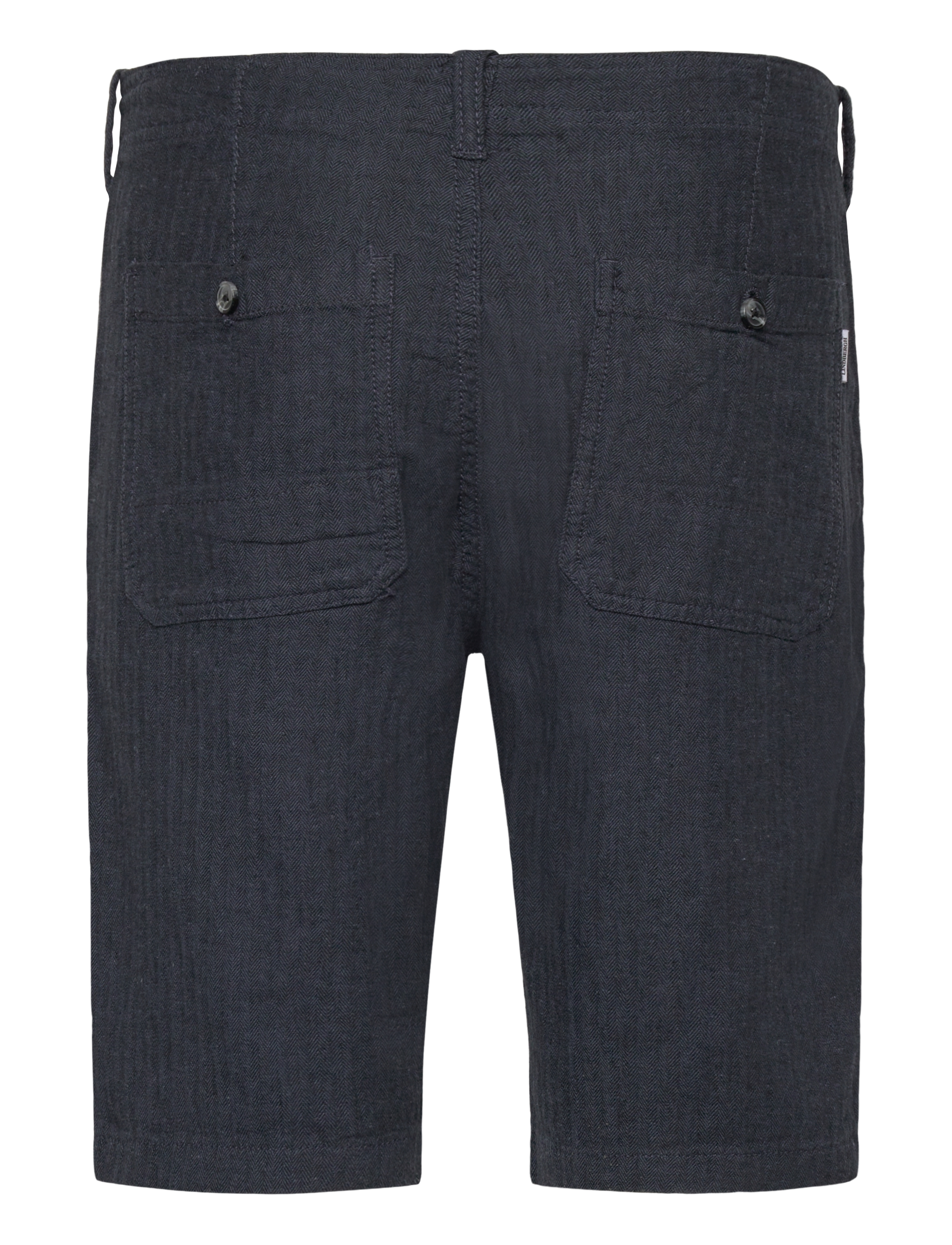 Lindbergh - Linen blend herringbone shortsLinen blend herringbone shorts - hørshorts - navy - 1