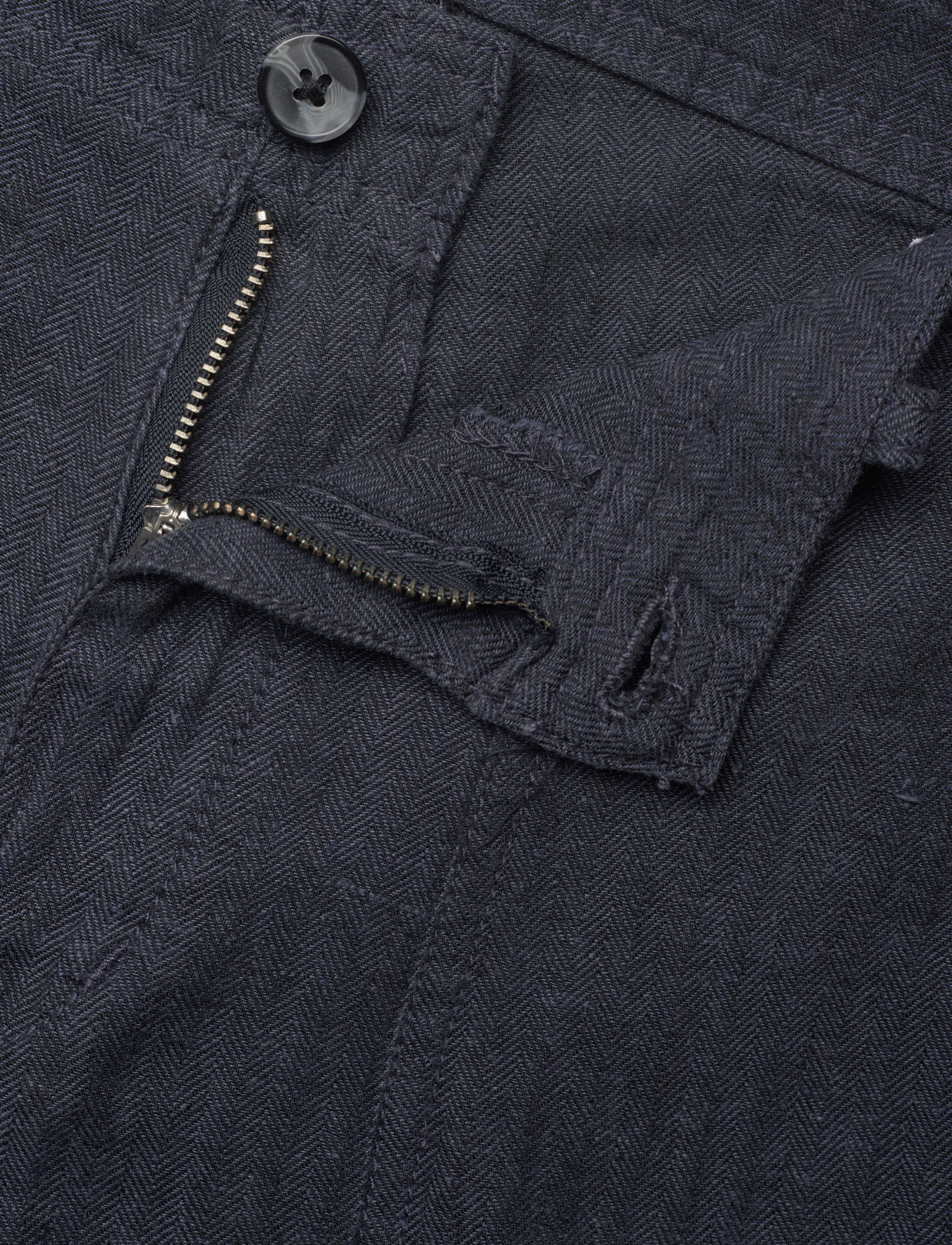Lindbergh - Linen blend herringbone shortsLinen blend herringbone shorts - hørshorts - navy - 3