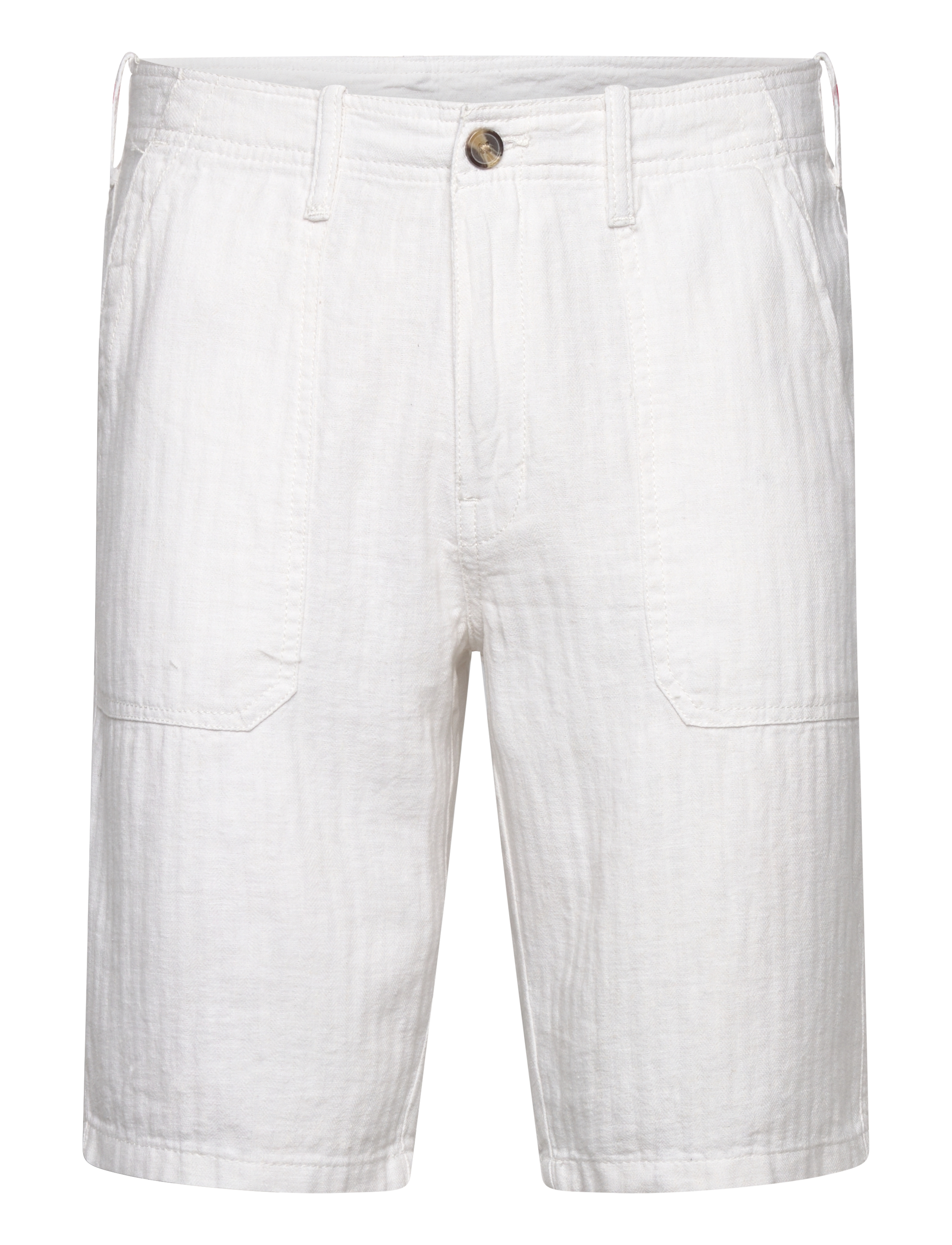 Lindbergh Linen blend herringbone shortsLinen blend herringbone shorts - Hørshorts - OPTICAL WHITE / white