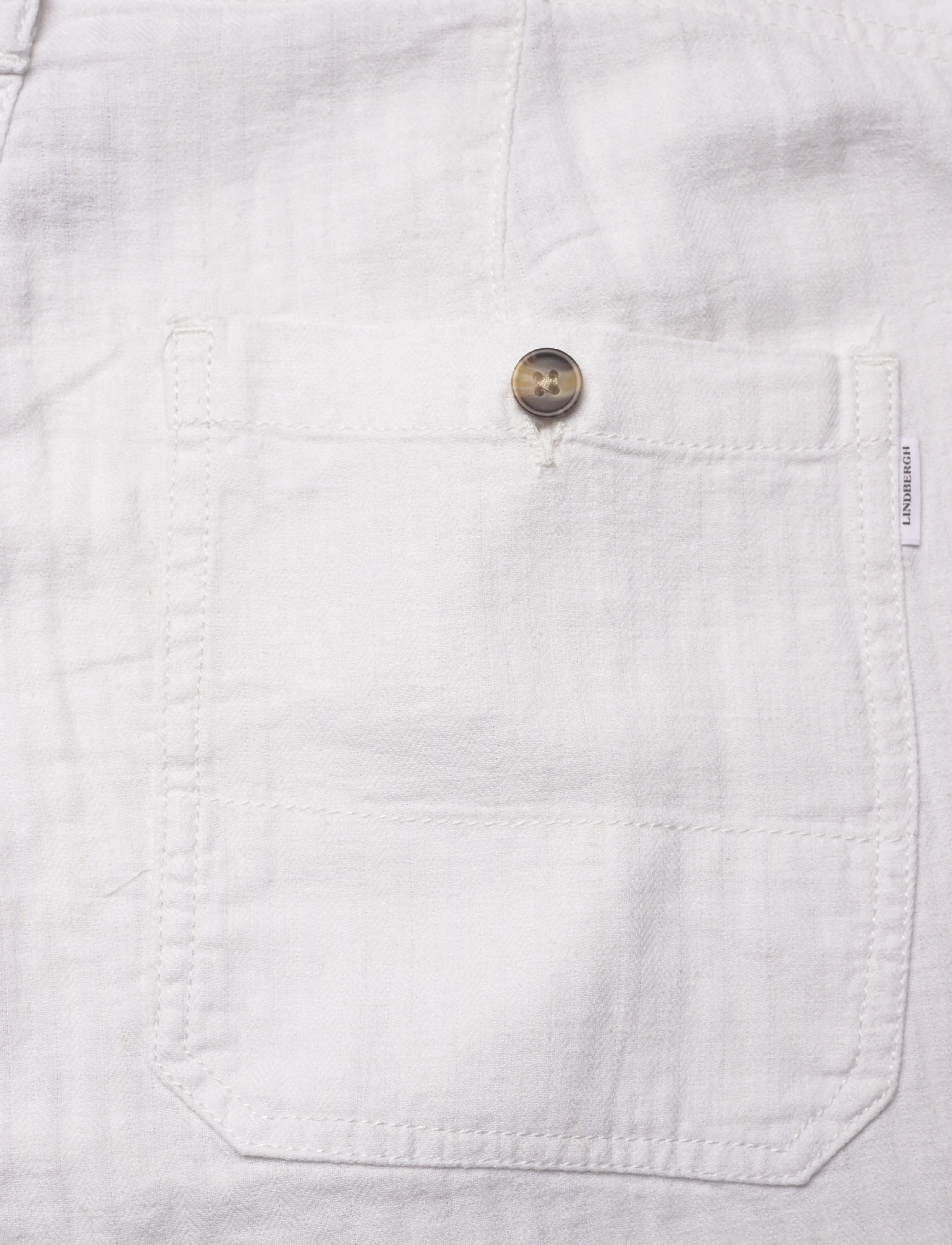 Lindbergh - Linen blend herringbone shortsLinen blend herringbone shorts - hørshorts - optical white - 4