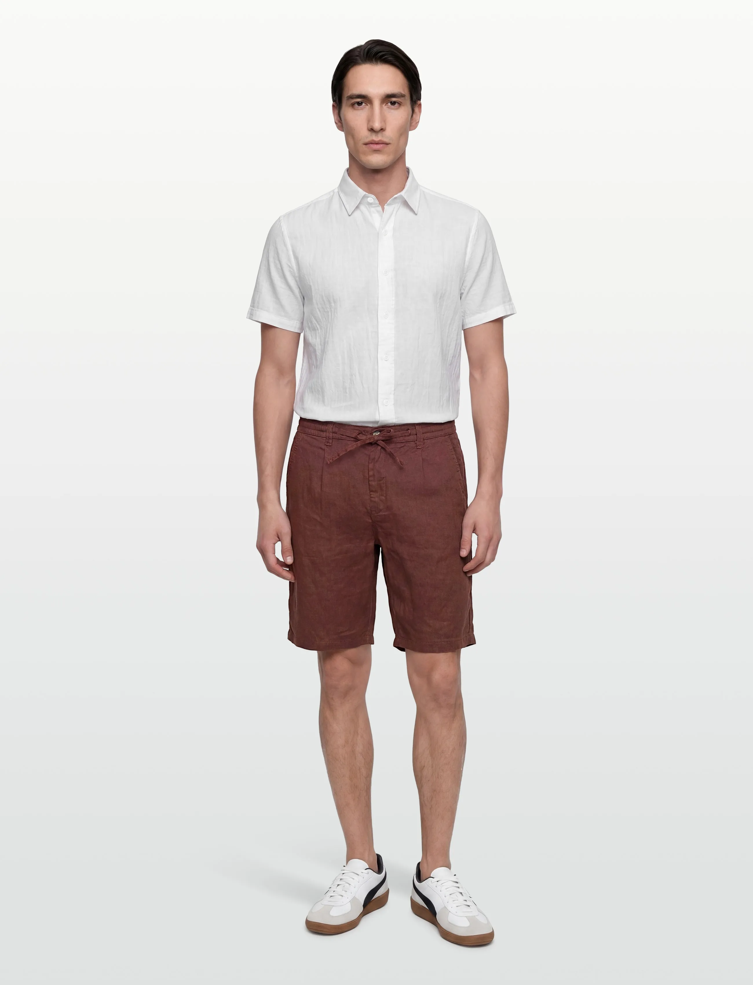 Lindbergh - Linen shorts - hørshorts - brown - 0