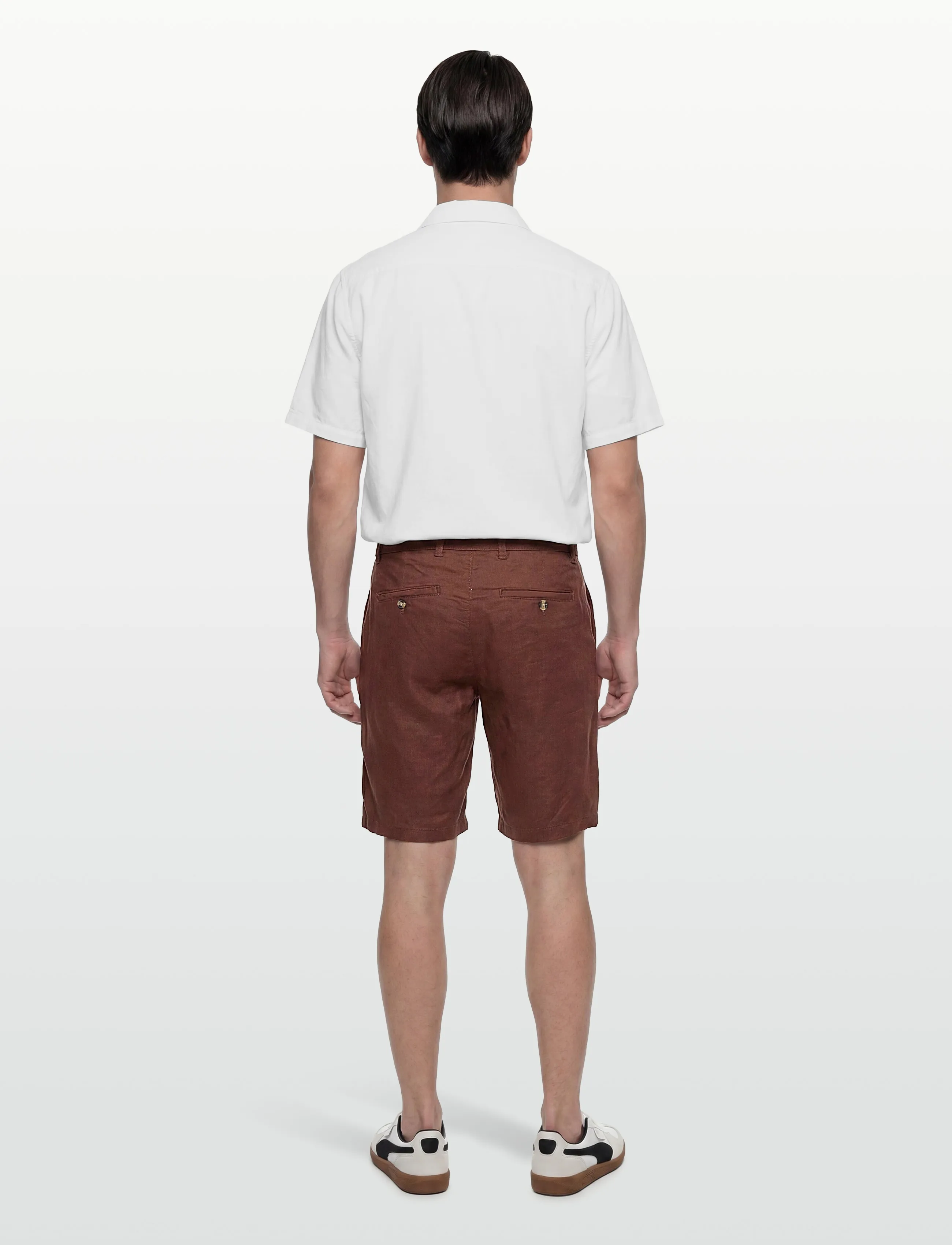 Lindbergh - Linen shorts - hørshorts - brown - 4