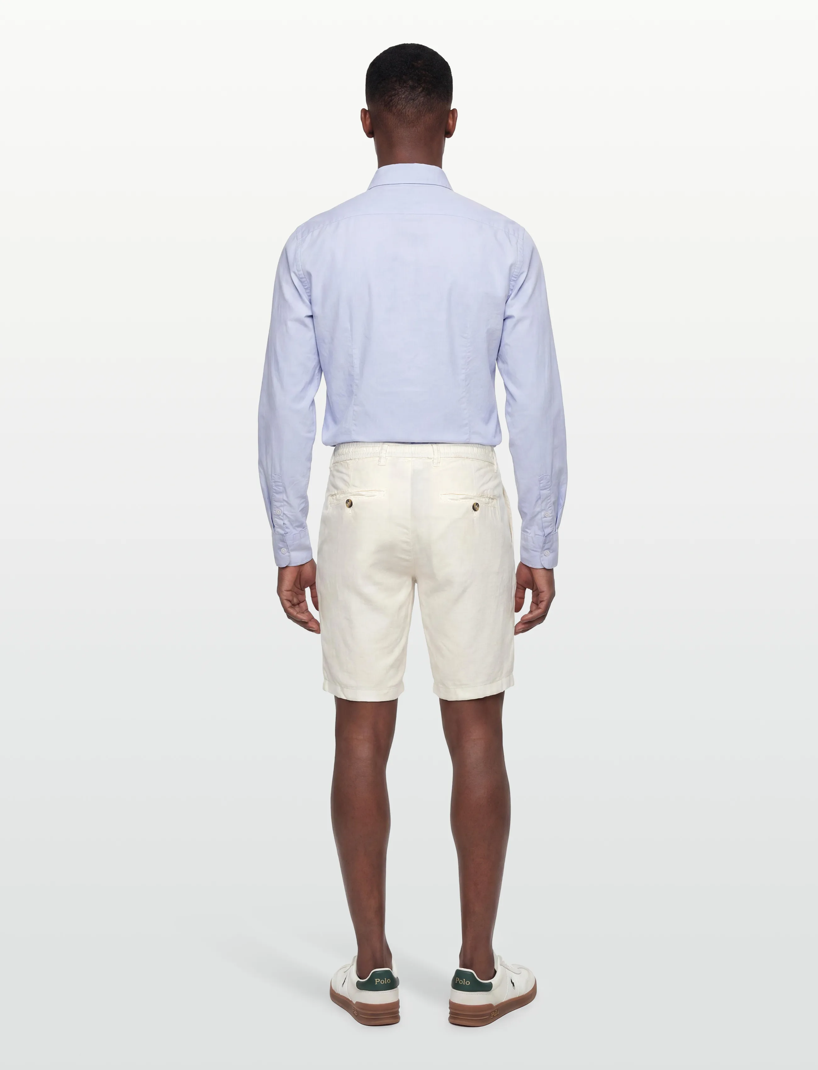 Lindbergh - Linen shorts - linneshorts - white - 4
