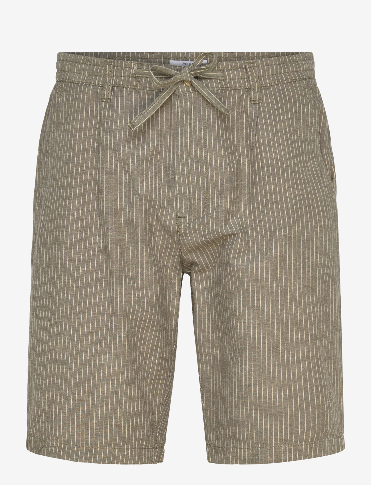 Lindbergh - Striped Linen shorts - hørshorts - army - 0