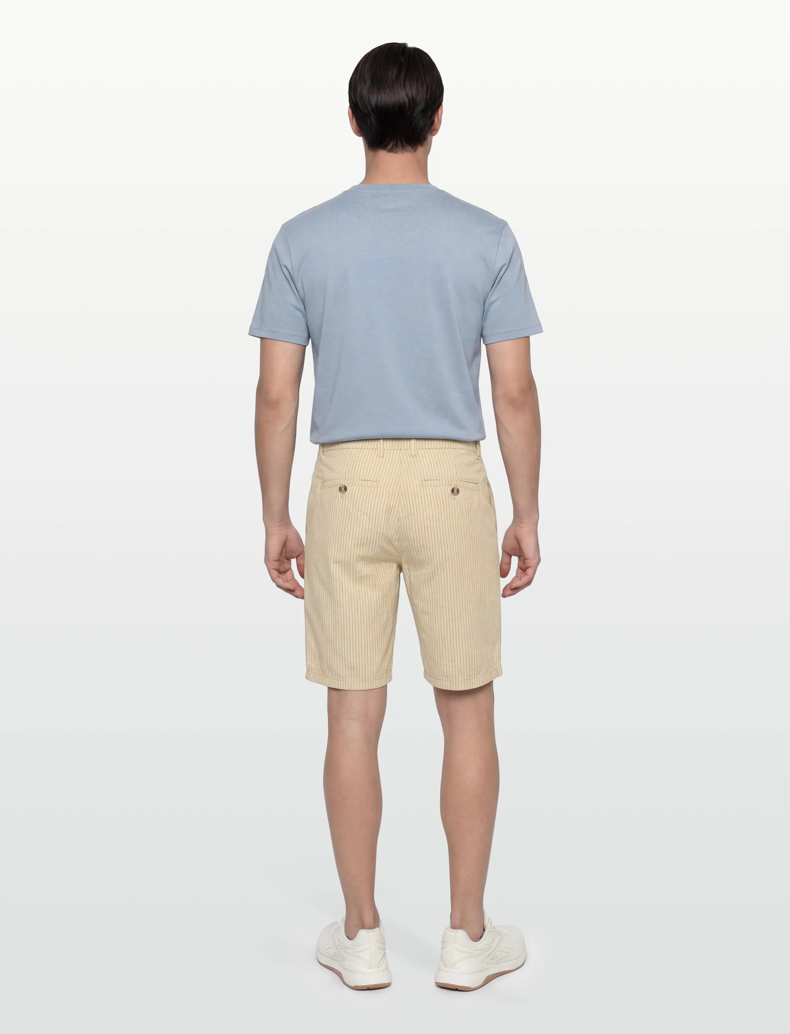 Lindbergh - Striped Linen shorts - hørshorts - sand - 4