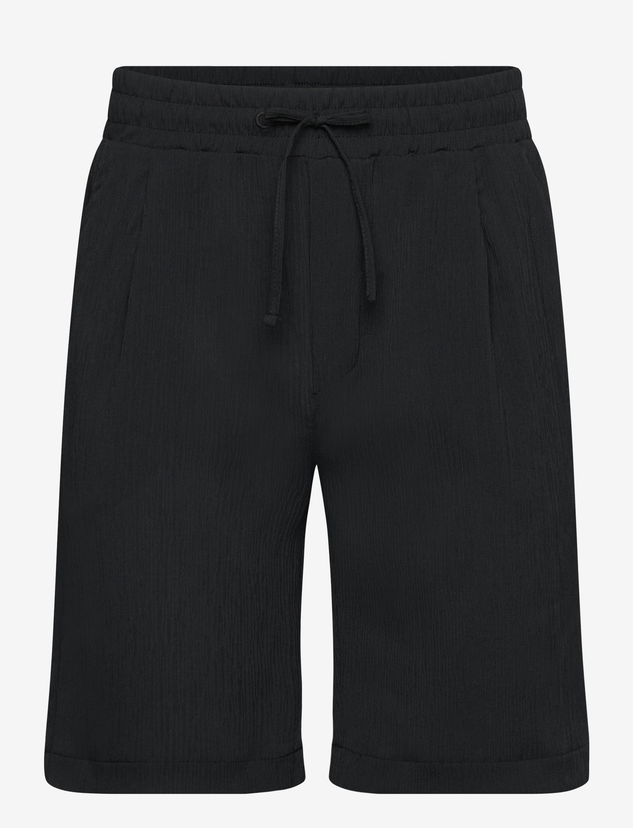Lindbergh - Plissé shorts - casual shorts - black - 0