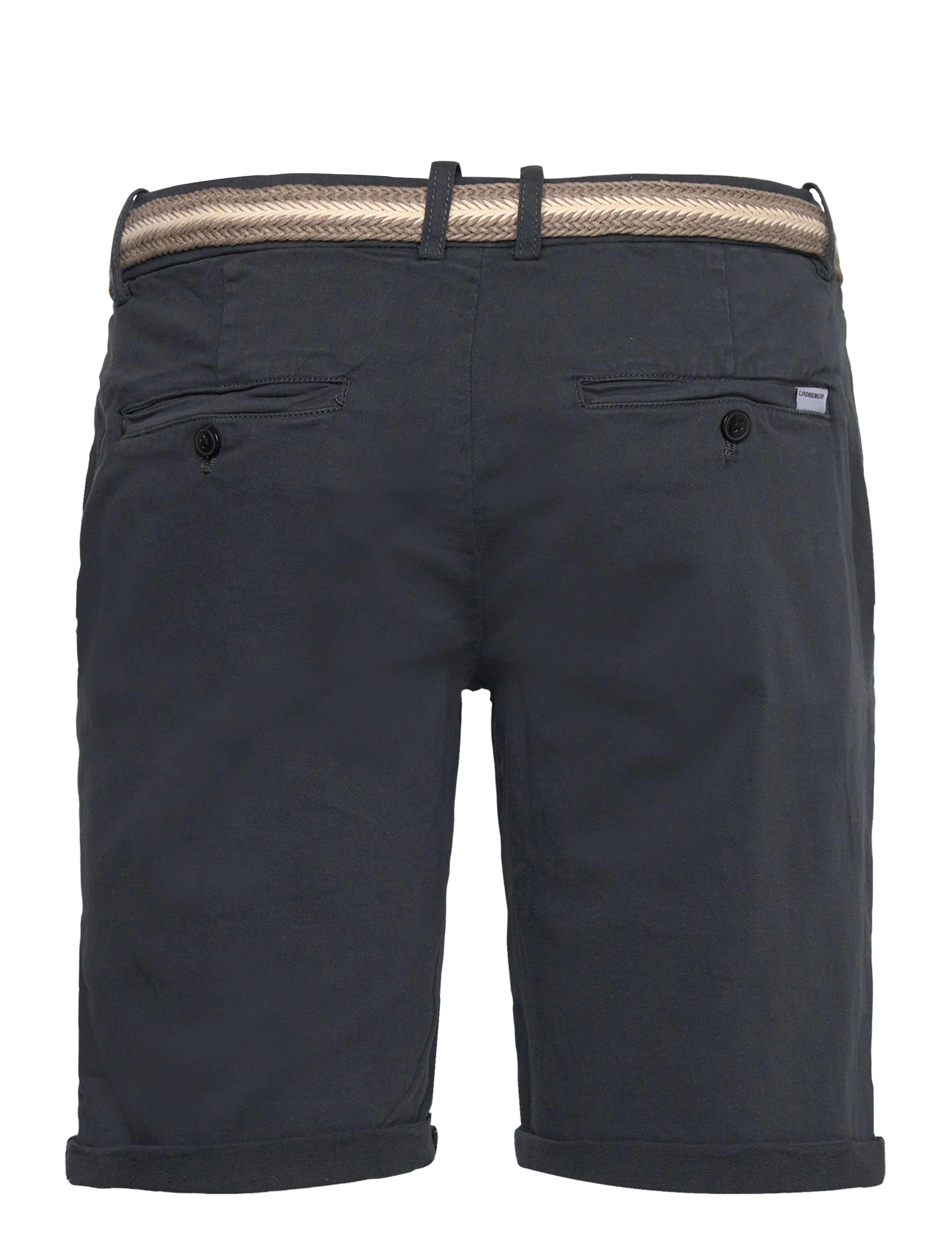 Lindbergh - Suplerflex chino short w?. belt - chinos shorts - navy - 1