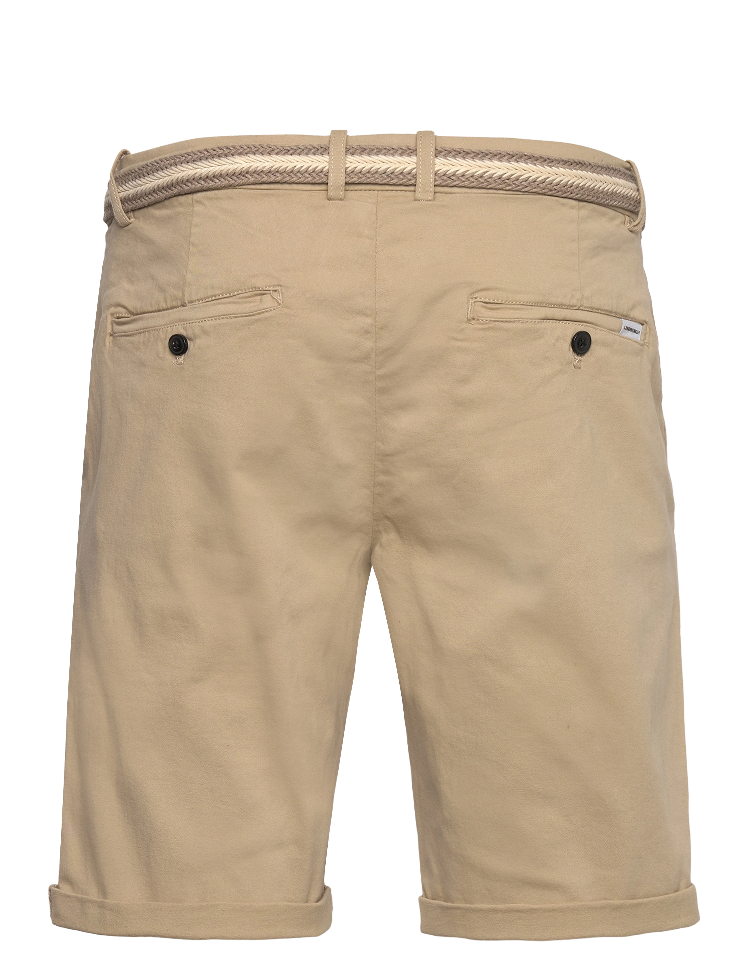 Lindbergh - Suplerflex chino short w?. belt - chinos shorts - sand - 1