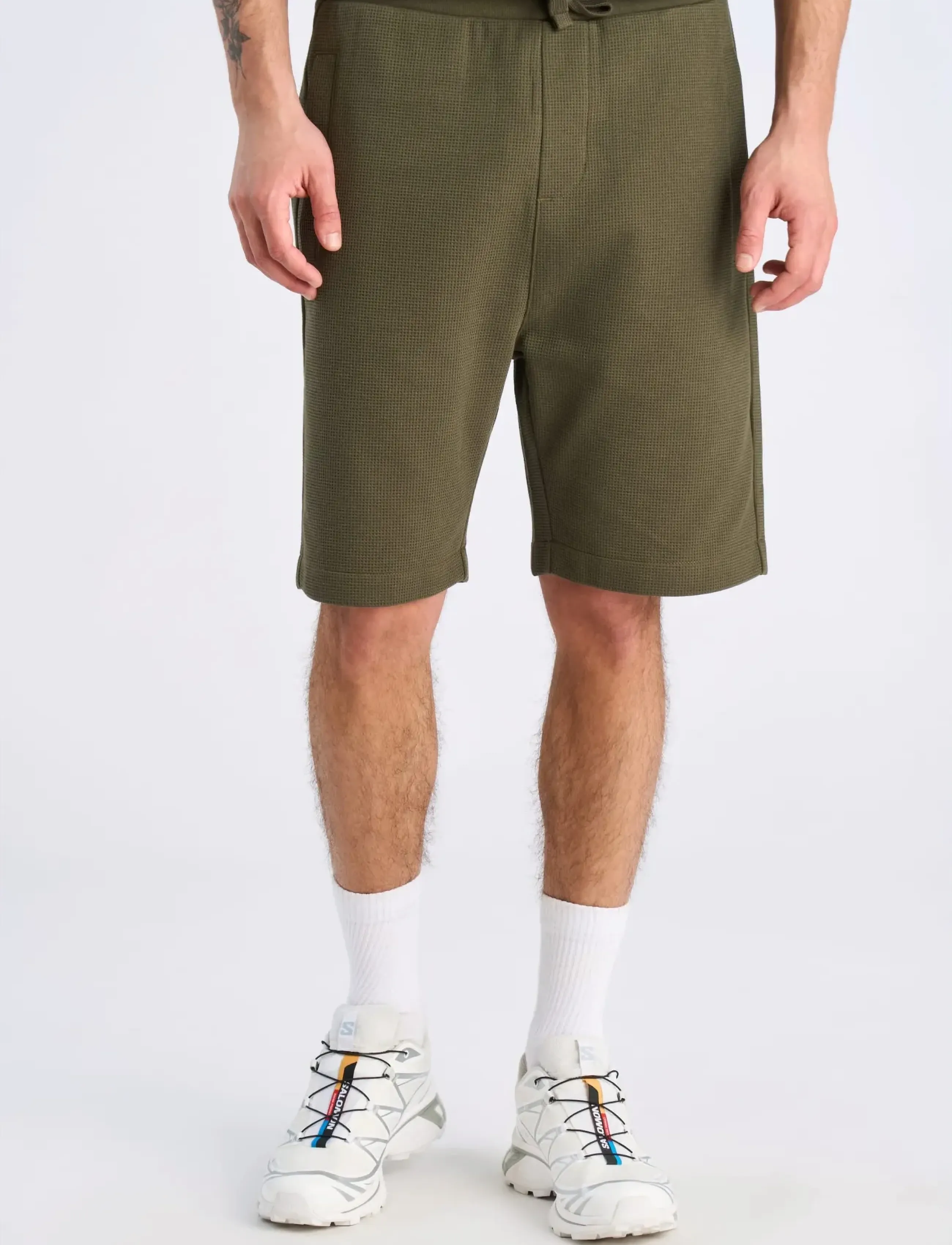 Lindbergh - Waffle shorts - herren - army - 3