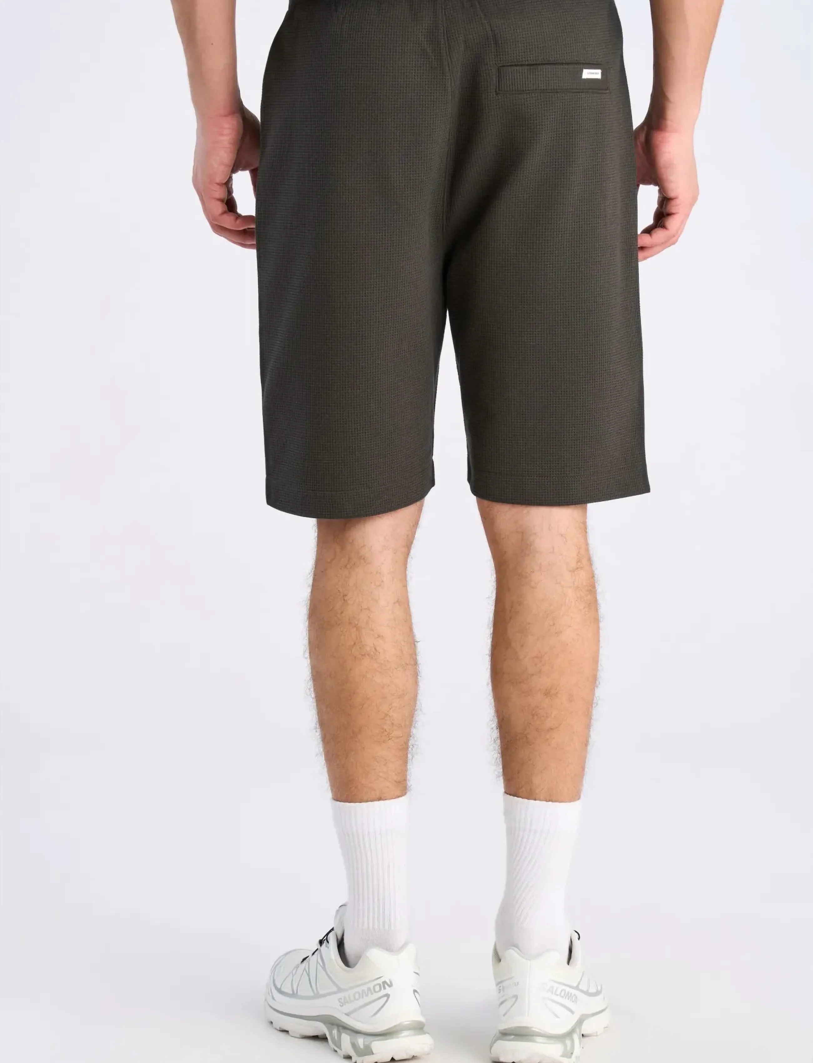 Lindbergh - Waffle shorts - herren - ebony brown - 4