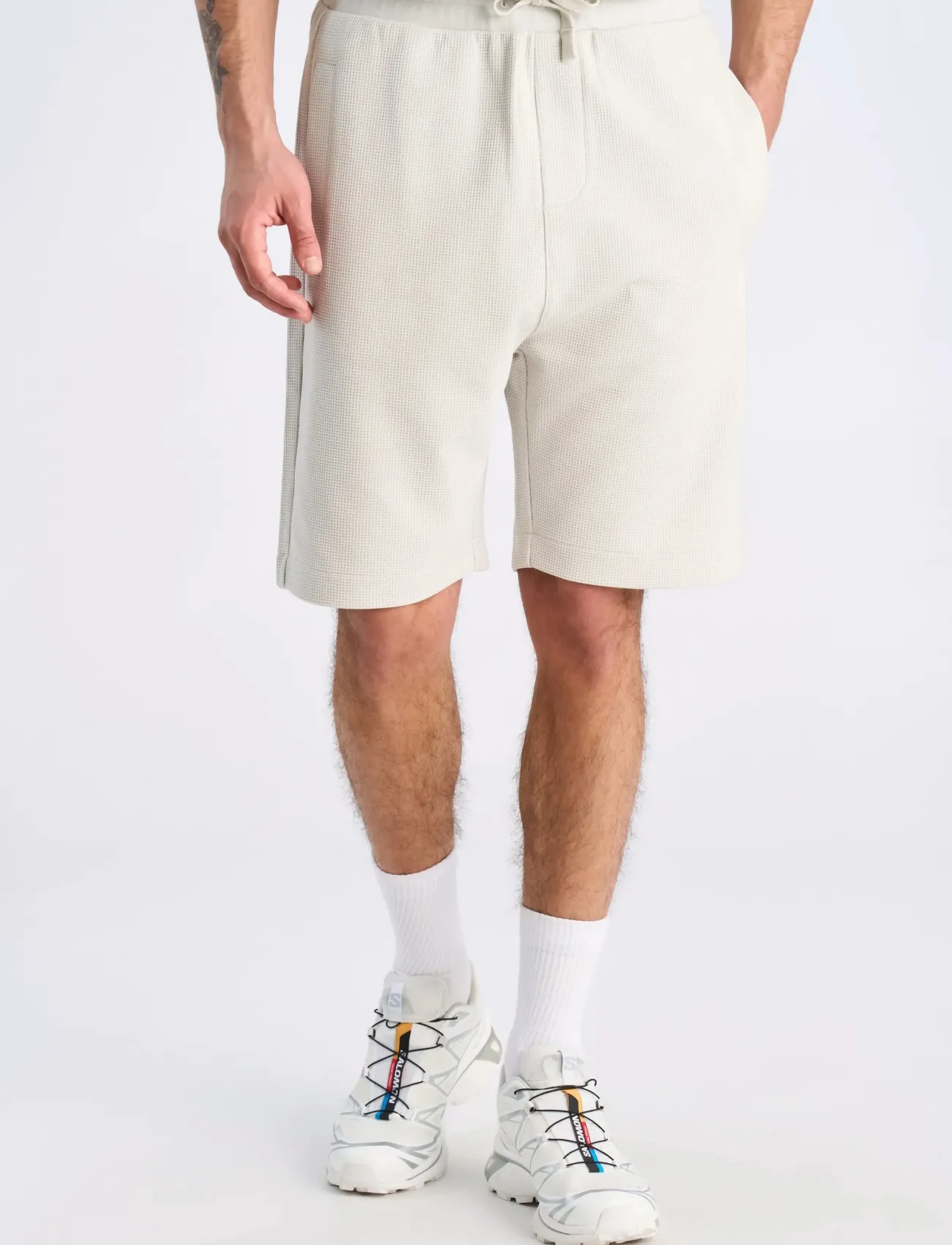 Lindbergh - Waffle shorts - mænd - lt grey - 3