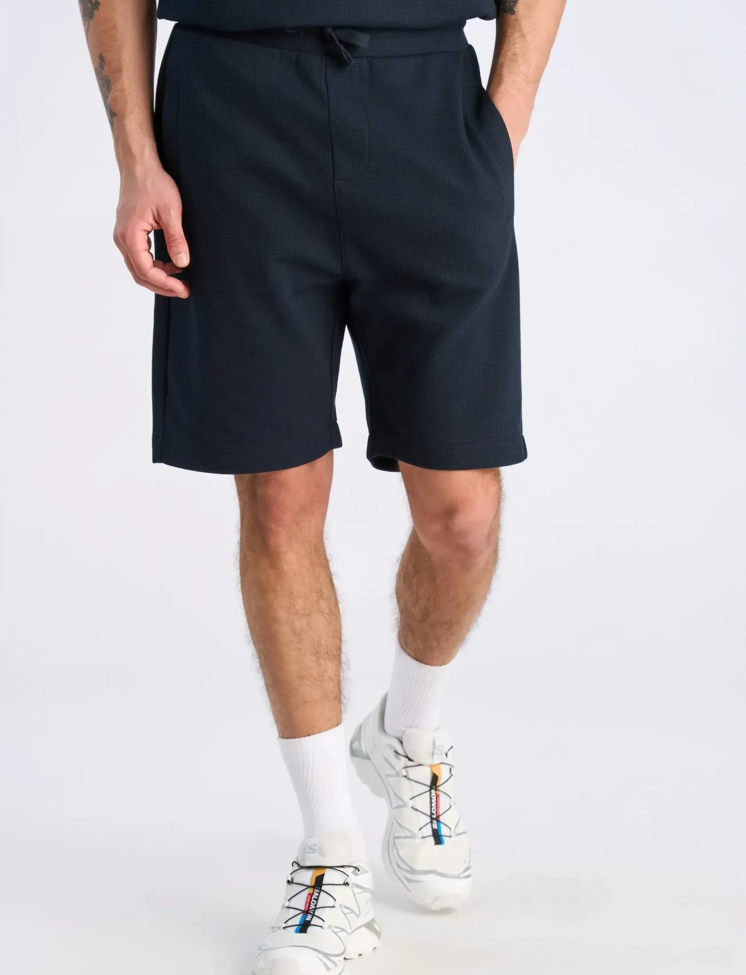 Lindbergh - Waffle shorts - herren - navy - 3