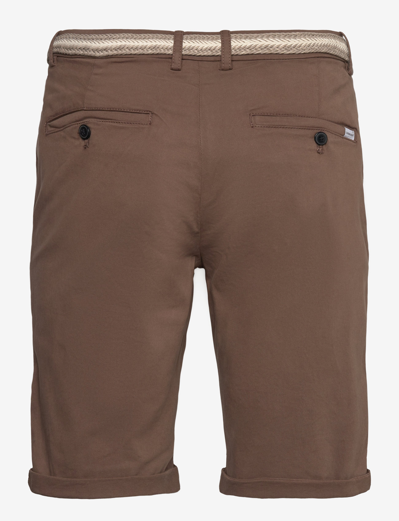 Lindbergh - Superflex chino shorts w. belt - chino lühikesed püksid - brown - 1