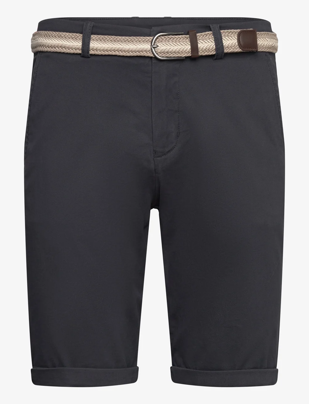Lindbergh - Superflex chino shorts w. belt - chinos shorts - dk blue - 0