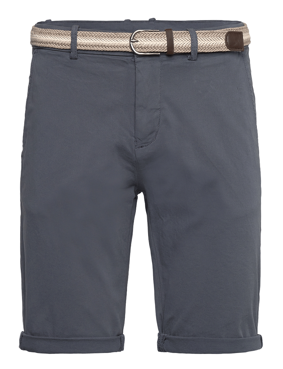 Lindbergh - Superflex chino shorts w. belt - chinos shorts - ink blue - 0