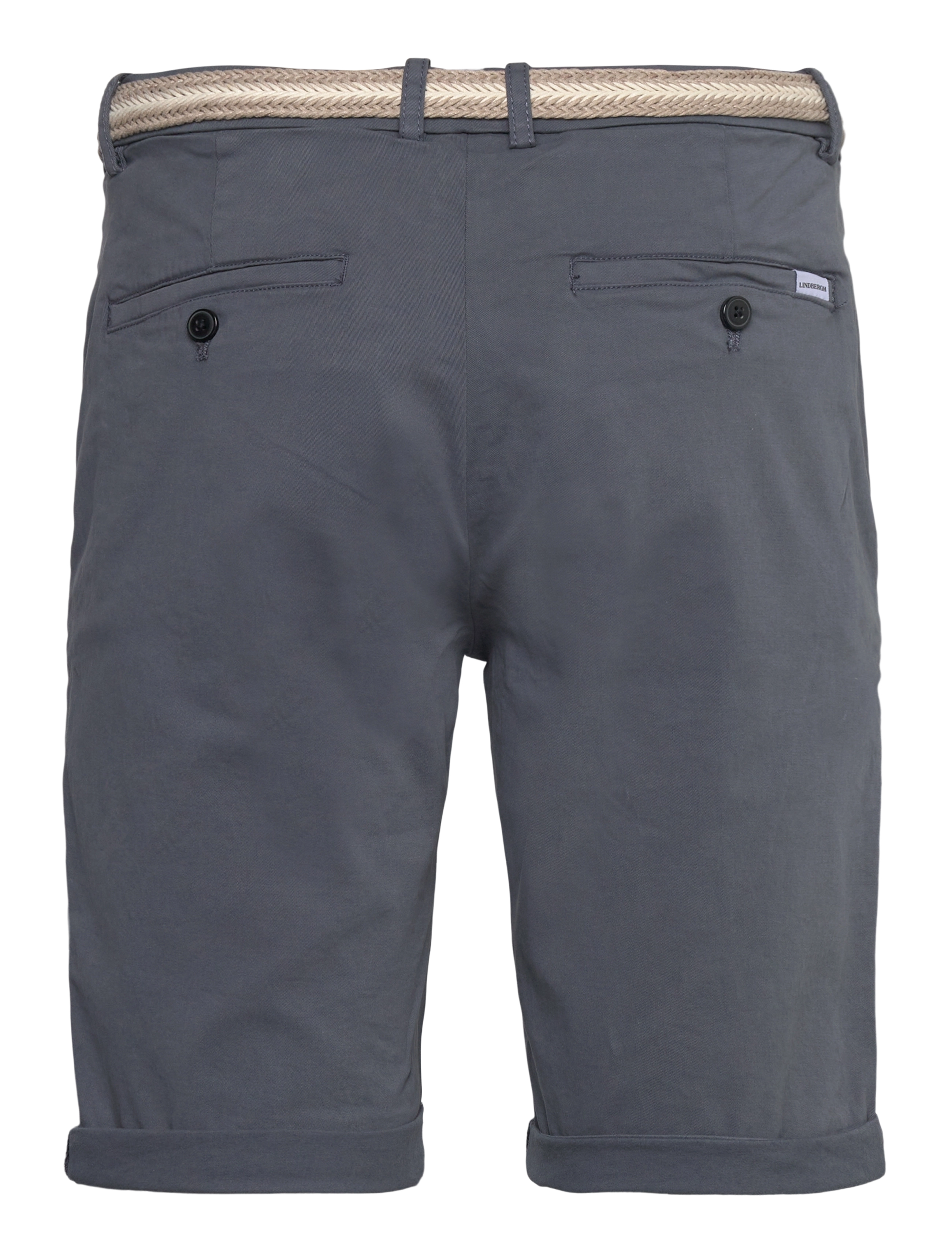 Lindbergh - Superflex chino shorts w. belt - chinos shorts - ink blue - 1