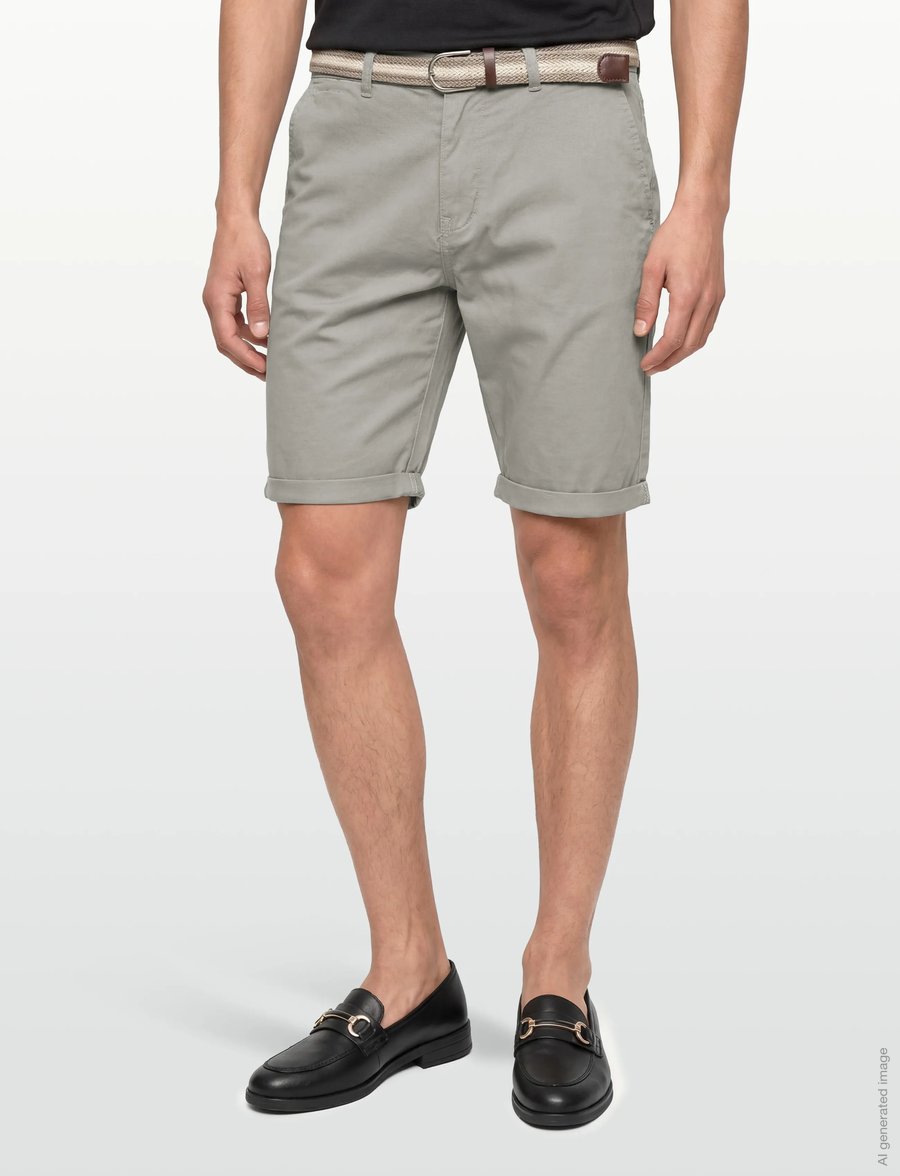 Lindbergh - Superflex chino shorts w?. belt - chinos shorts - deep grey - 3