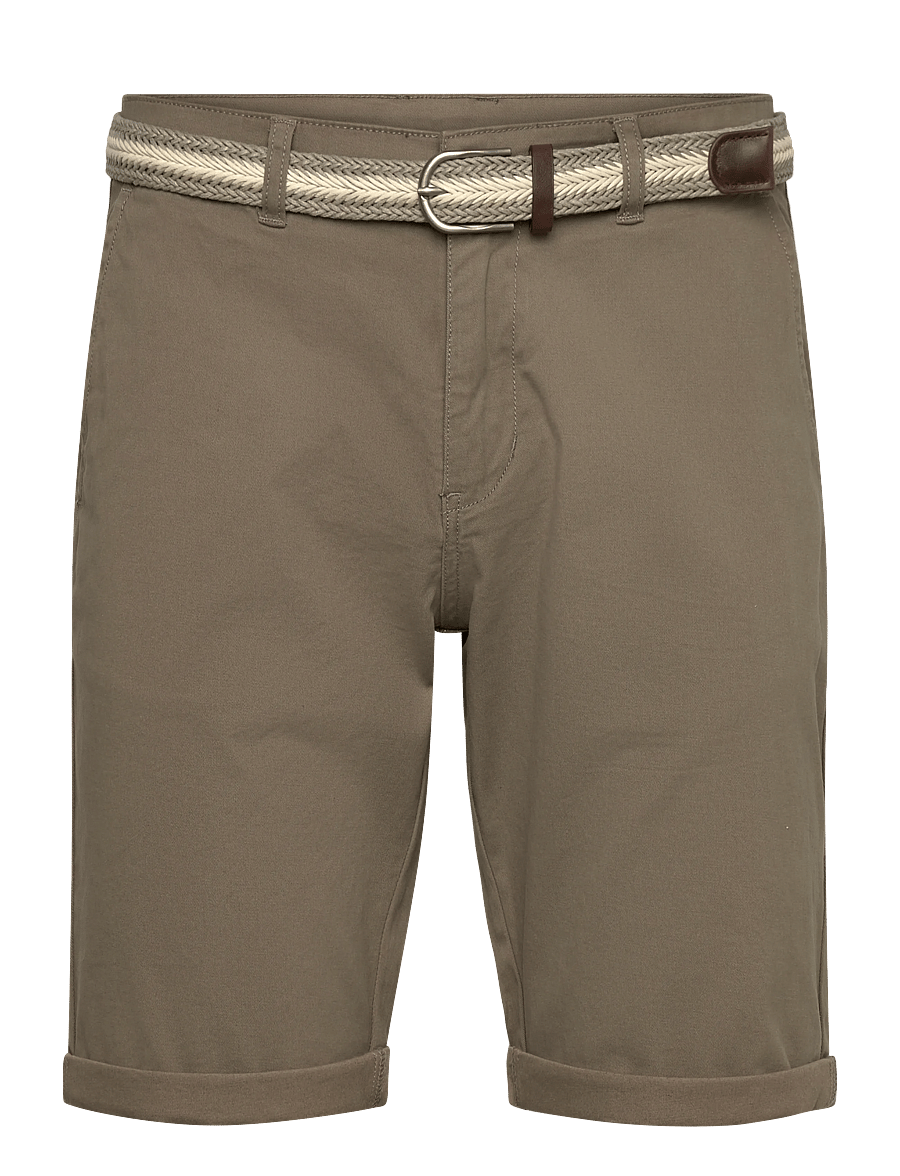 Lindbergh - Superflex chino shorts w?. belt - chinos shorts - deep stone - 0