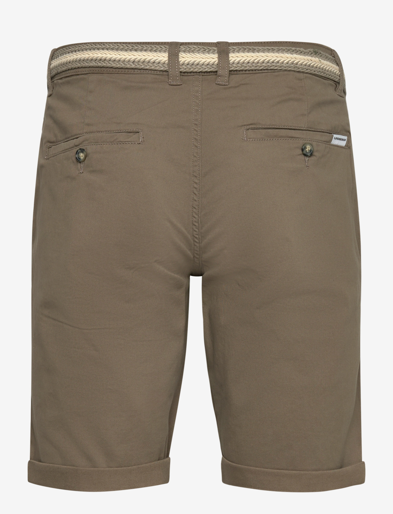 Lindbergh - Superflex chino shorts w?. belt - chinos shorts - deep stone - 1